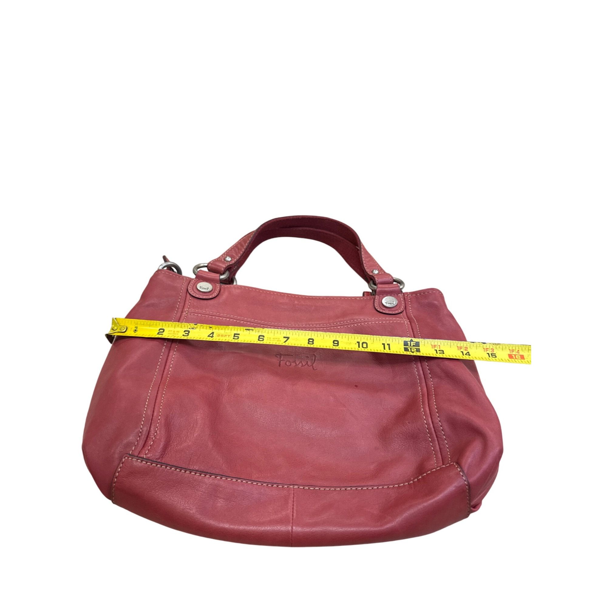Fossil Fossil Vintage Womans Red Leather Handbag Clutch With Dual H Size ONE SIZE - 8 Thumbnail