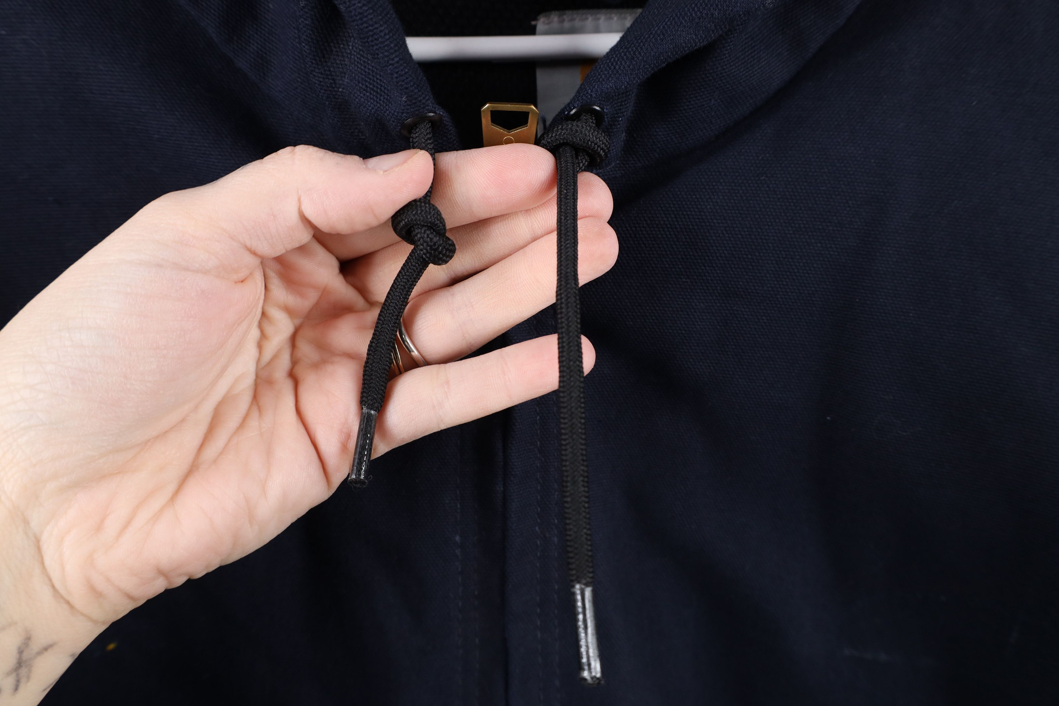 Carhartt × Vintage Vintage Y2K Carhartt Canvas Hooded Jacket Navy Blue USA Size US XXL / EU 58 / 5 - 9 Thumbnail