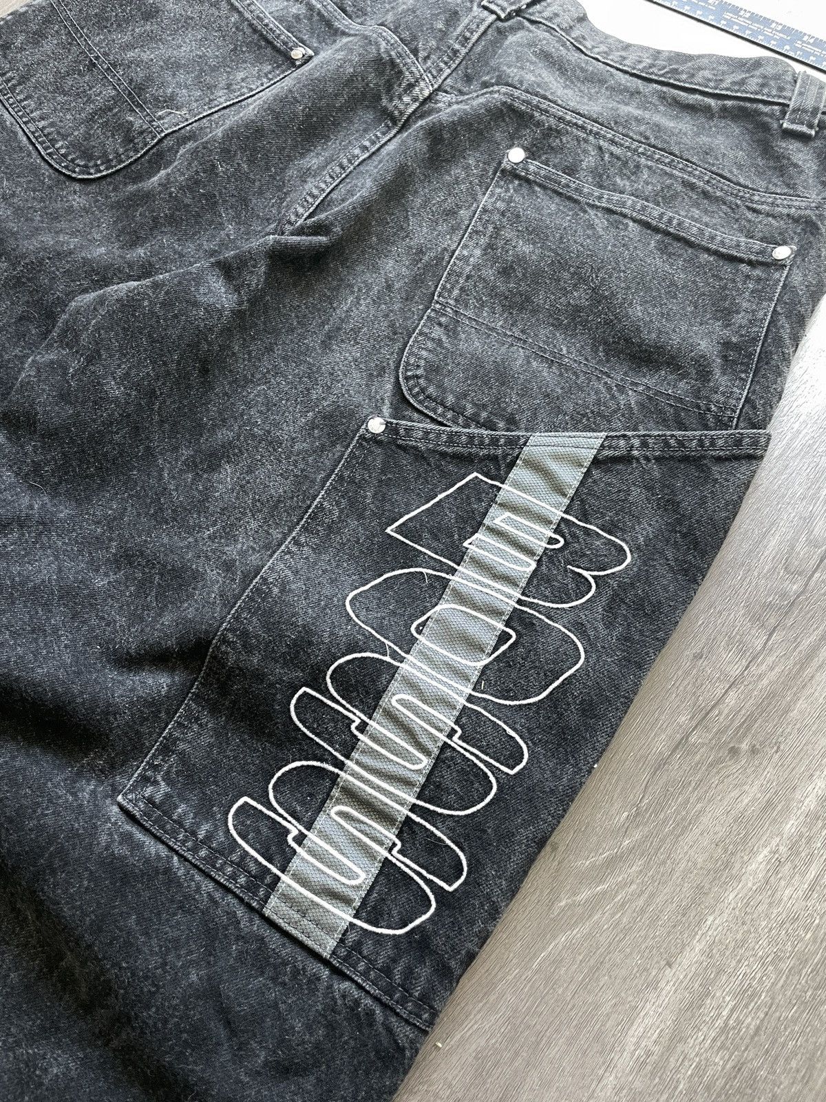 Other Y2K Boss “Big Logo Spell-out” Baggy Jeans (Sz.40x32) Size US 40 / EU 56 - 2 Thumbnail