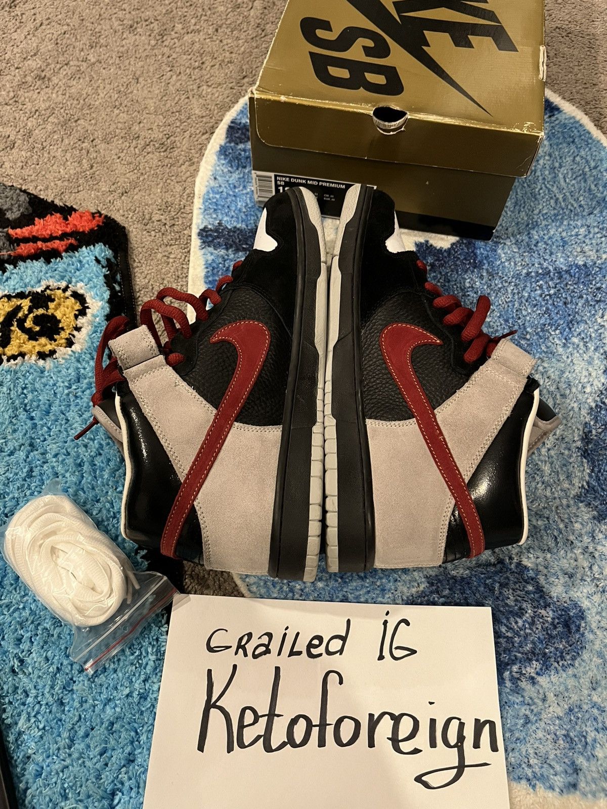 Jordan Brand × Vintage Nike Dunk High November Rain VNDS Grail 2007 last sale 525$+ Size US 12 / EU 45 - 2 Thumbnail