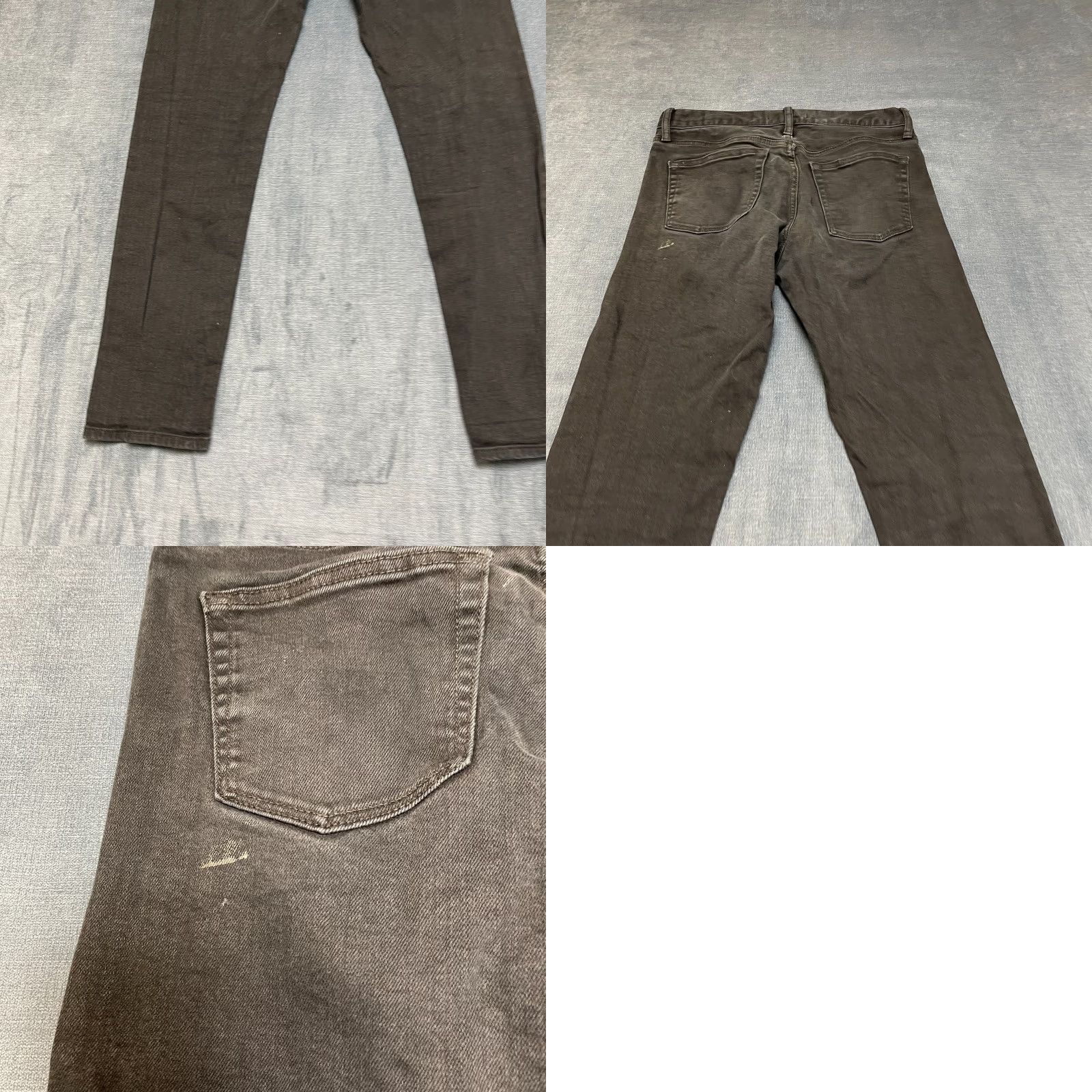 Uniqlo Uniqlo Jeans Mens 29x32 Black Denim Stretch Slim Straight Fit - 5-Pocket Cotton Spandex Raised Rise Mid Size US 29 - 10 Thumbnail