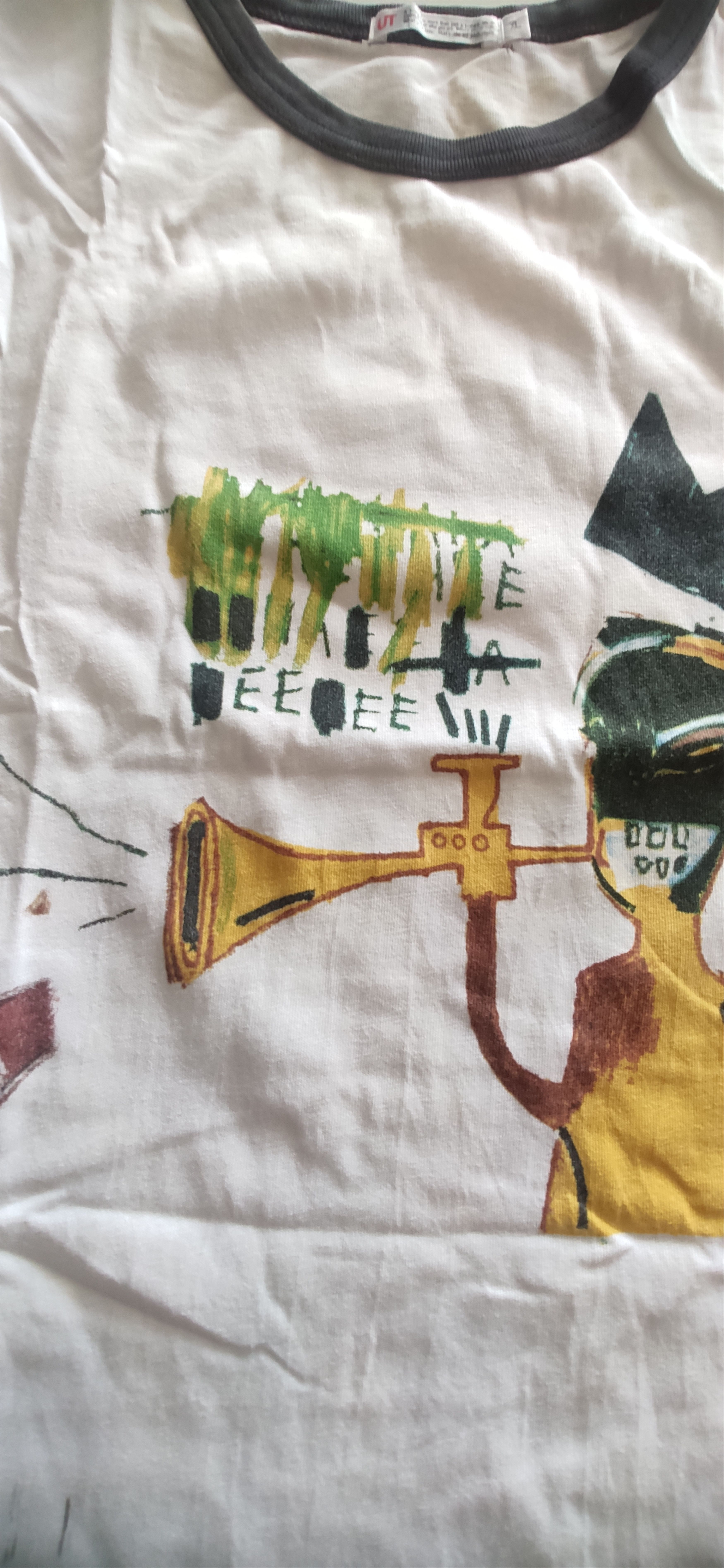 Hypebeast × Jean-Michel Basquiat Jean Michel Basquiat Ringer Tee Pop Art Size US XL / EU 56 / 4 - 4 Thumbnail