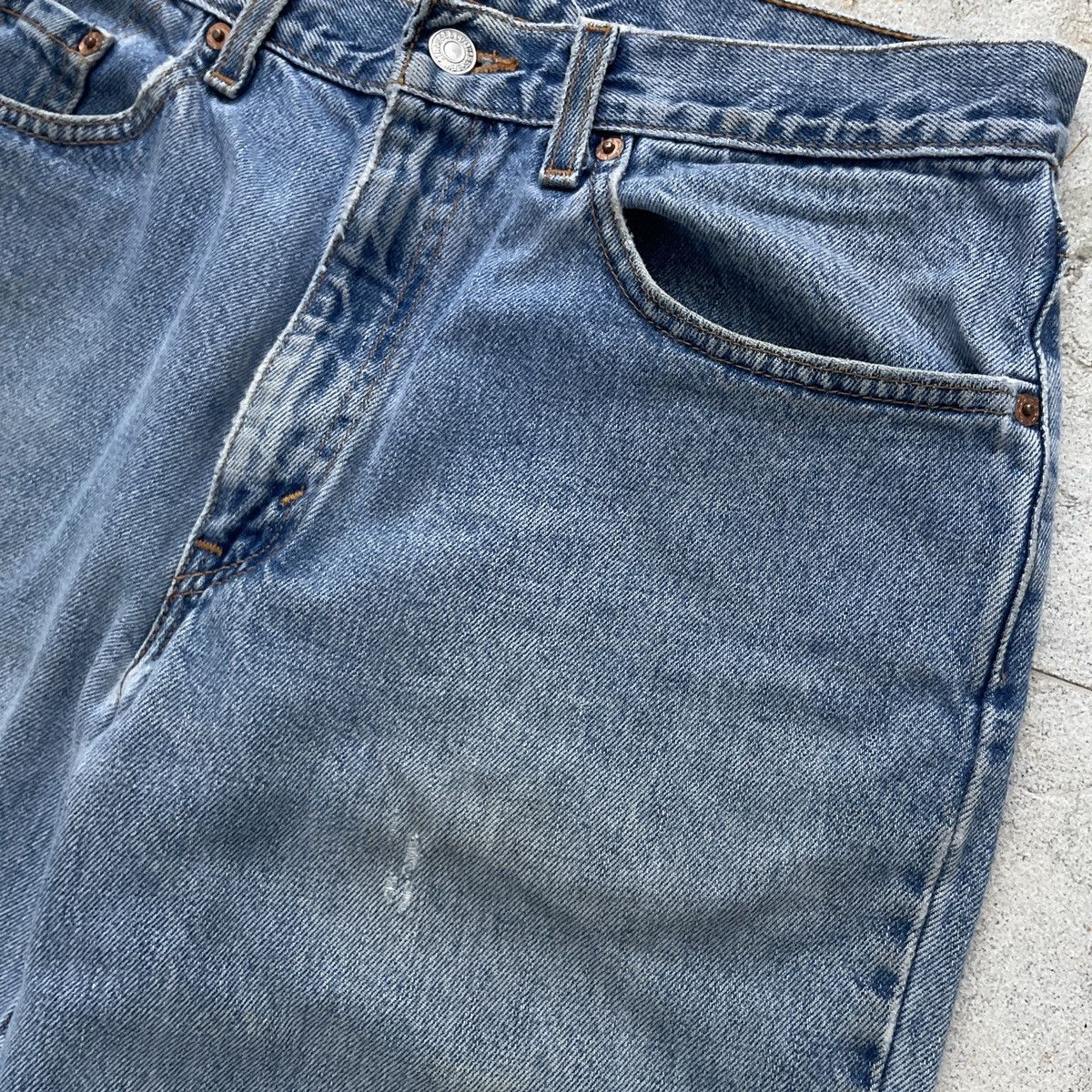 Levi's Vintage Distressed 90s Levi’s 550 Made In USA Denim Pants Size US 33 - 6 Thumbnail