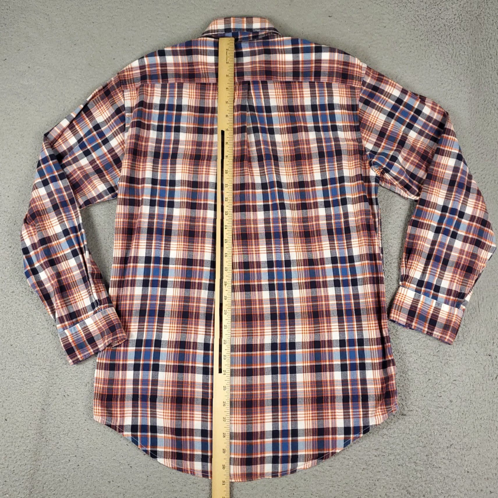 Brooks Brothers Brooks Brothers Shirt Mens Small Blue Orange Plaid Button Up Long Sleeve Casual Formal Workwear Size US S / EU 44-46 / 1 - 3 Thumbnail
