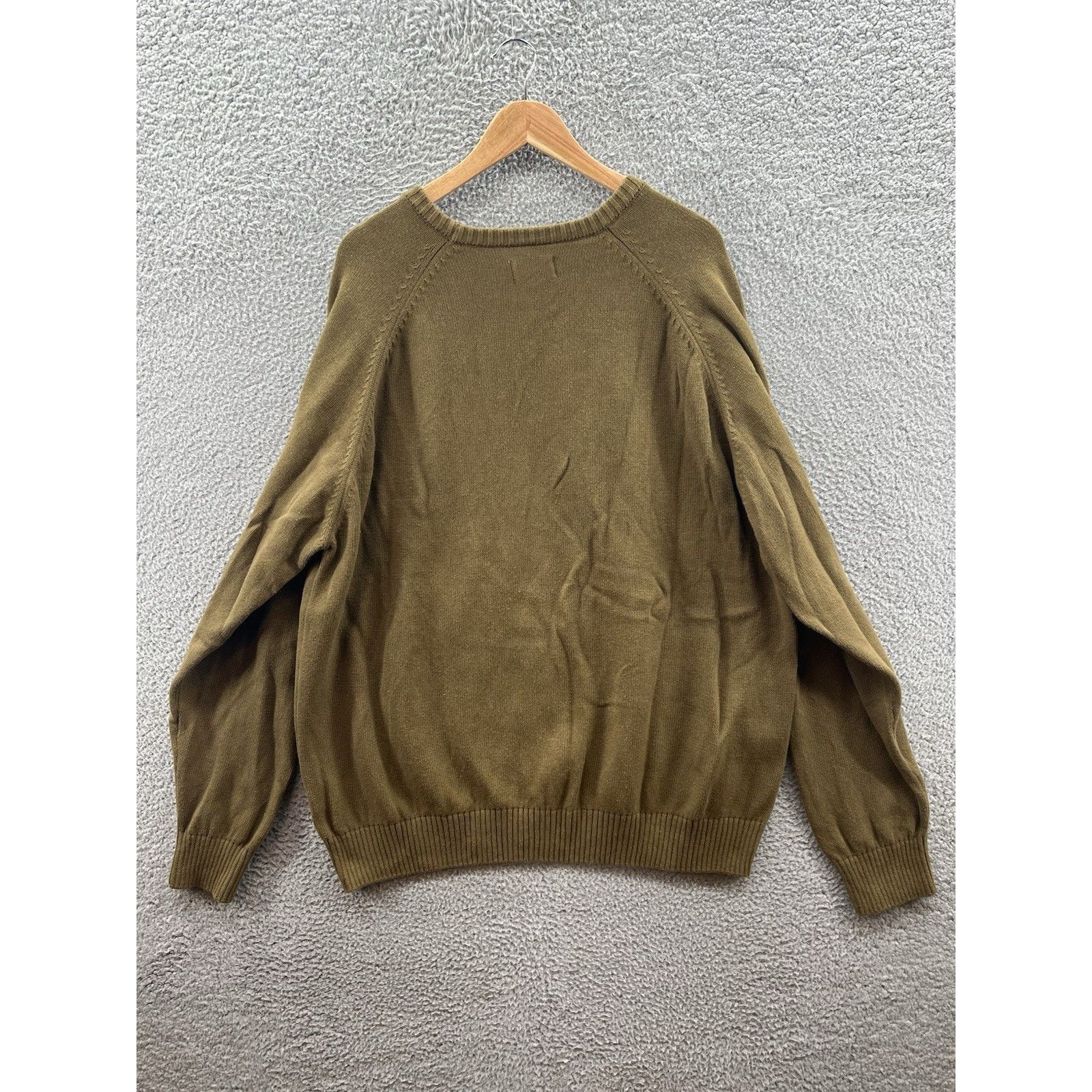 Honor the Gift Honor The Gift Mens Olive Knit Sweater Panther Mascot Cotton Size US L / EU 52-54 / 3 - 2 Thumbnail