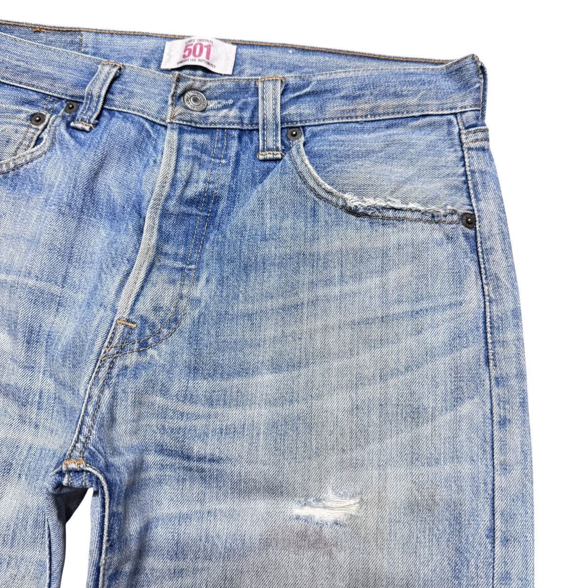 Levi's Levis 501 Distressed Jeans Size US 31 - 5 Thumbnail