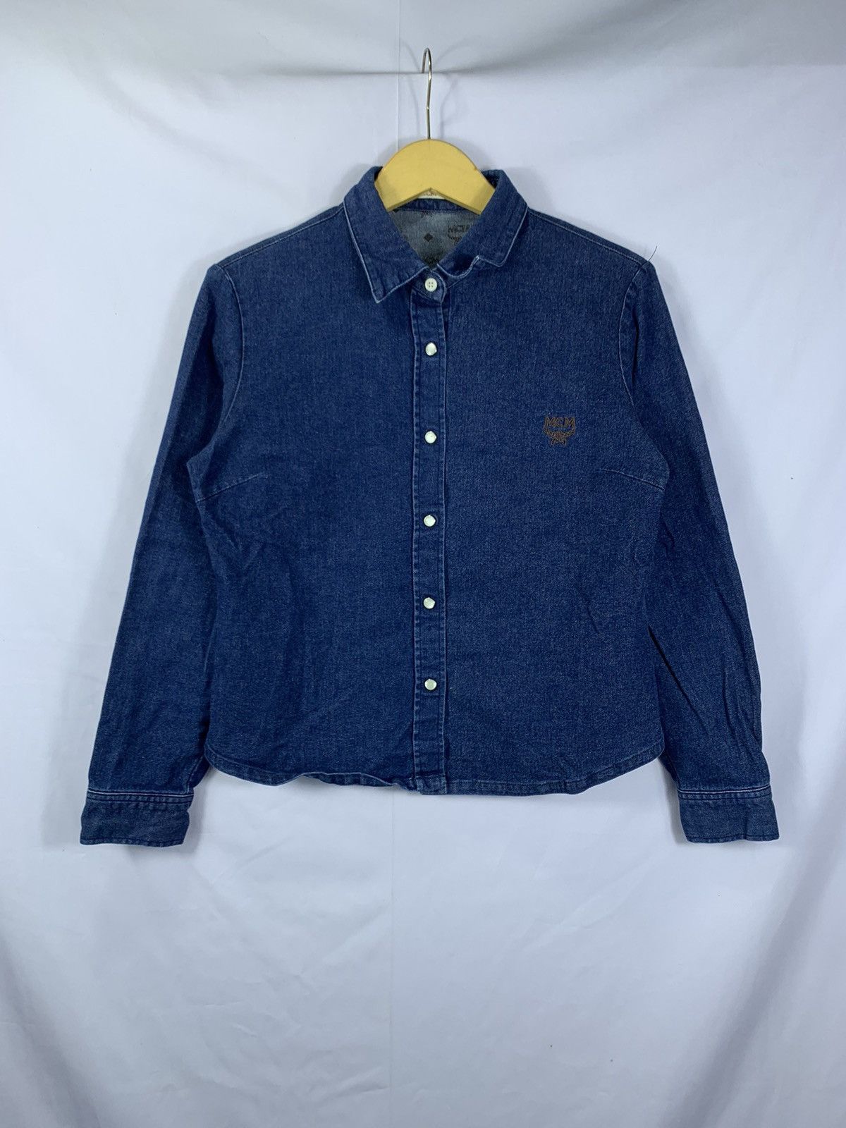 Orslow MCM Denim Monogram Button Shirt Size M / US 6-8 / IT 42-44 - 1 Thumbnail