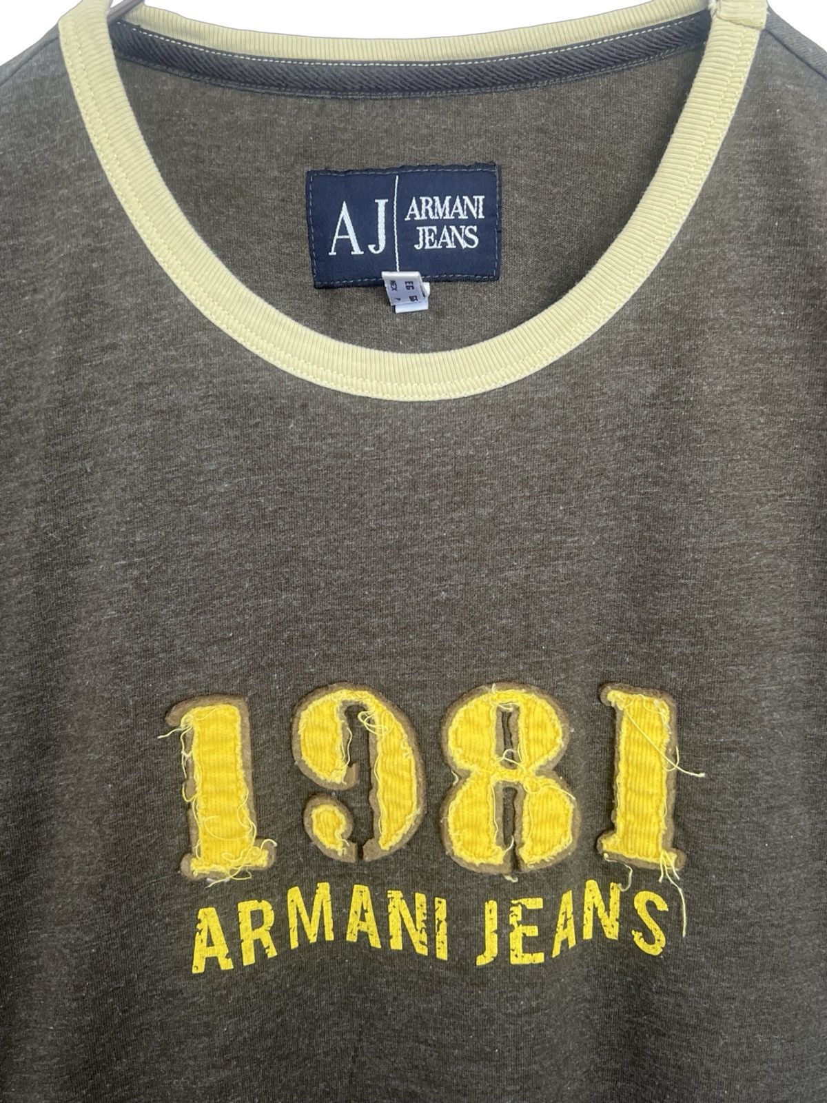 Armani Armani Jeans Olive T-Shirt Size US L / EU 52-54 / 3 - 3 Thumbnail