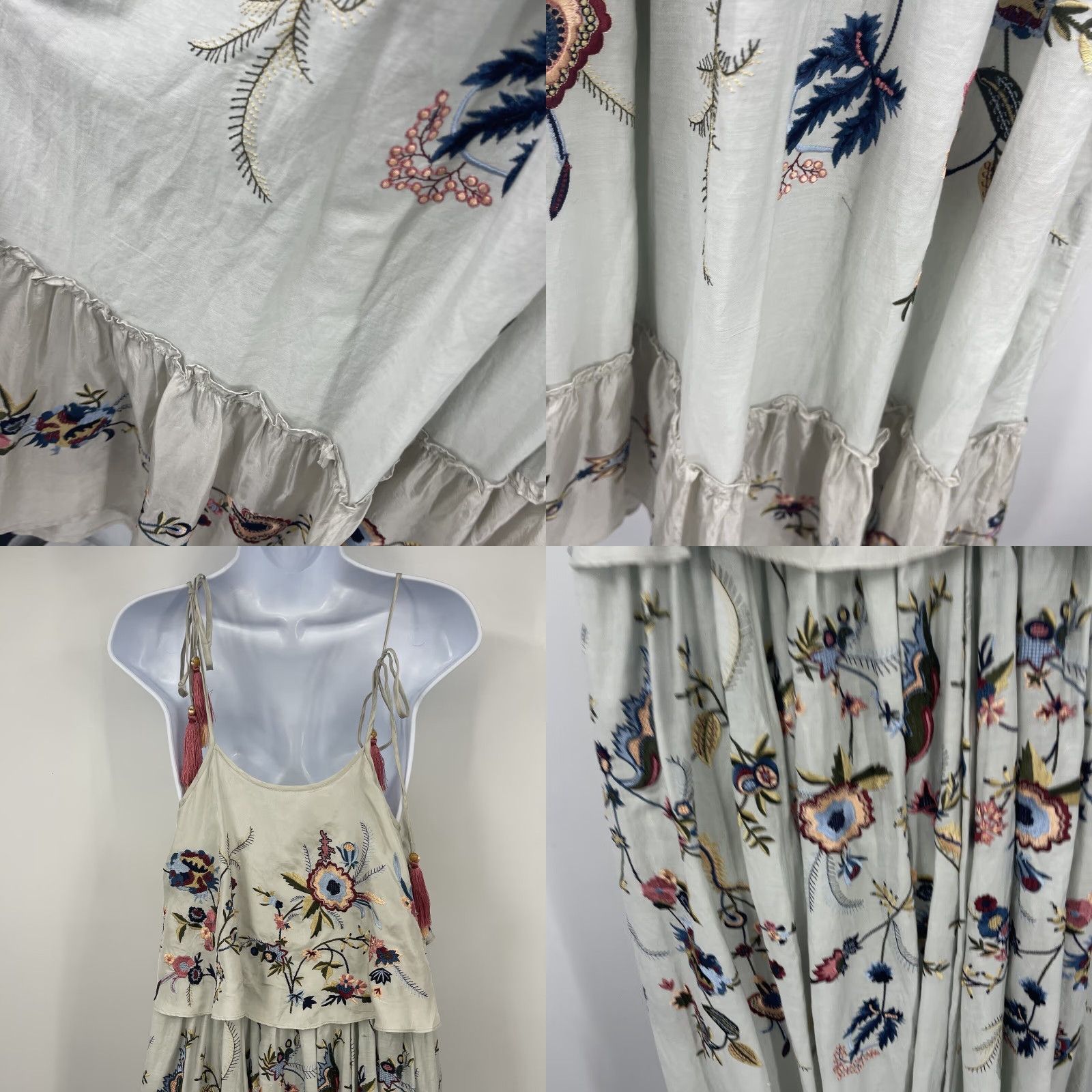 Anthropologie VINTAGE Anthropologie Maxikleid Women's S Gray Floral Sleeveless V-Neck Casual Elegant Spring Summer 2024 Girls Size S / US 4 / IT 40 - 8 Thumbnail