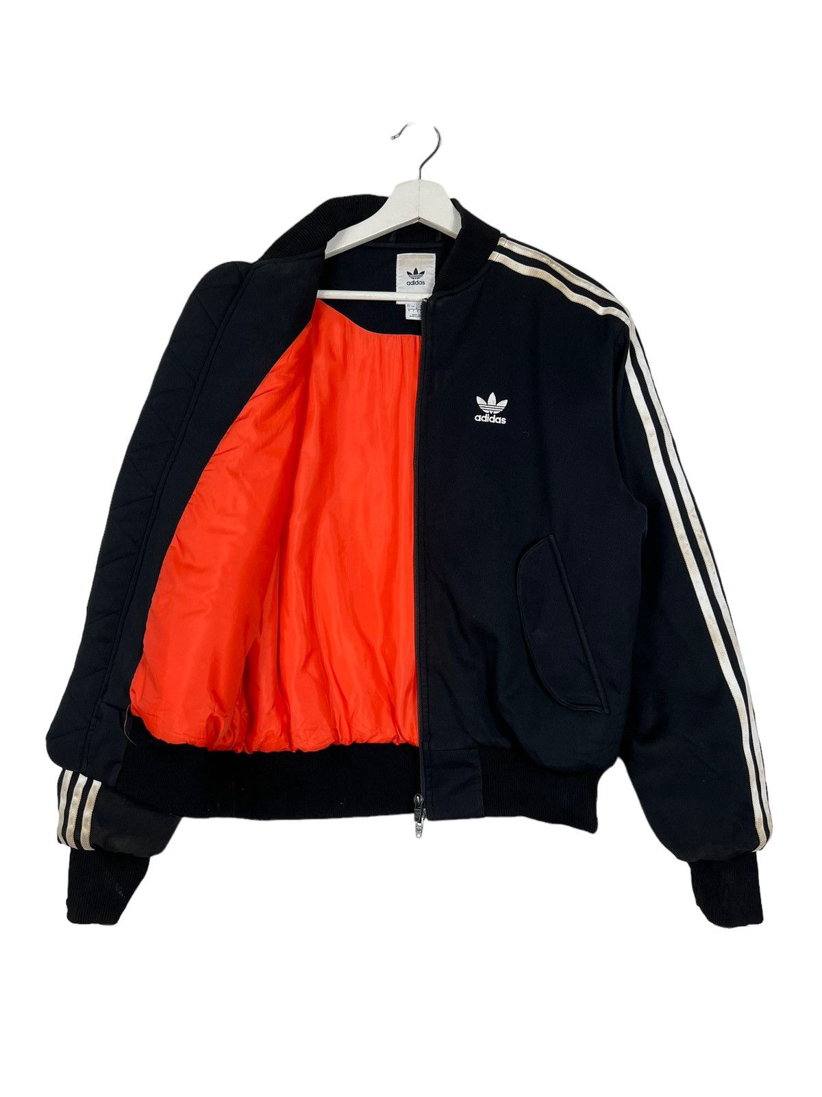 Adidas 🔥 ADIDAS BLACK 3 STRIPE BOMBER JACKET Size US M / EU 48-50 / 2 - 9 Thumbnail