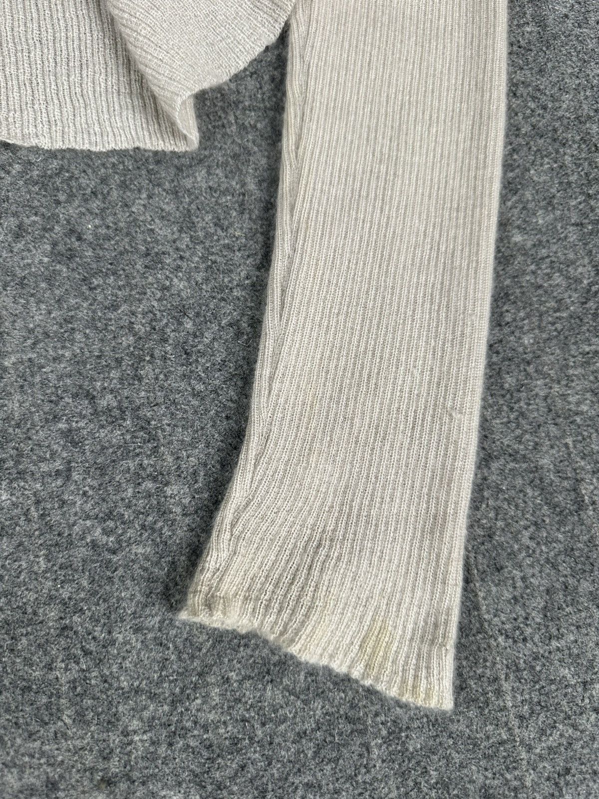 Rick Owens Rick Owens - “Creatch” S/S08 Pearl Cashmere Ribbed Cardigan Size US XS / EU 42 / 0 - 13 Thumbnail