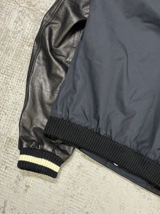 Gucci FW2010 Gucci Leather Black & Navy Varsity Bomber Jacket by Frida Giannini Size US L / EU 52-54 / 3 - 9 Thumbnail