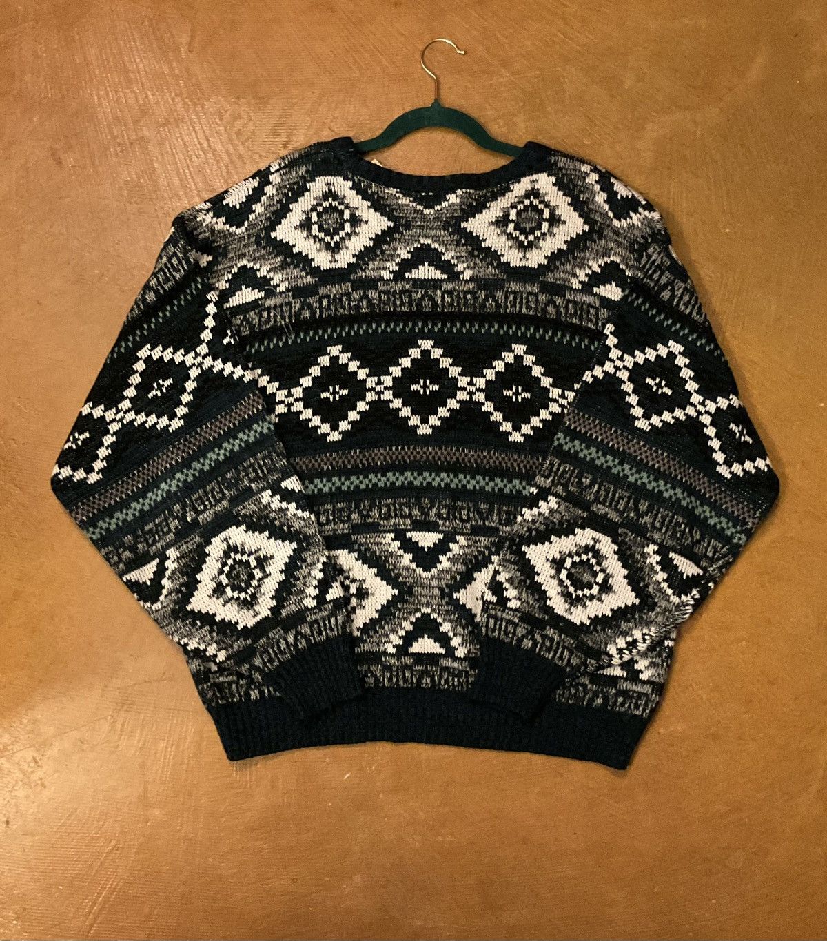 Other Men's Nordic Patterned Sweater - Black and White Size US L / EU 52-54 / 3 - 2 Thumbnail