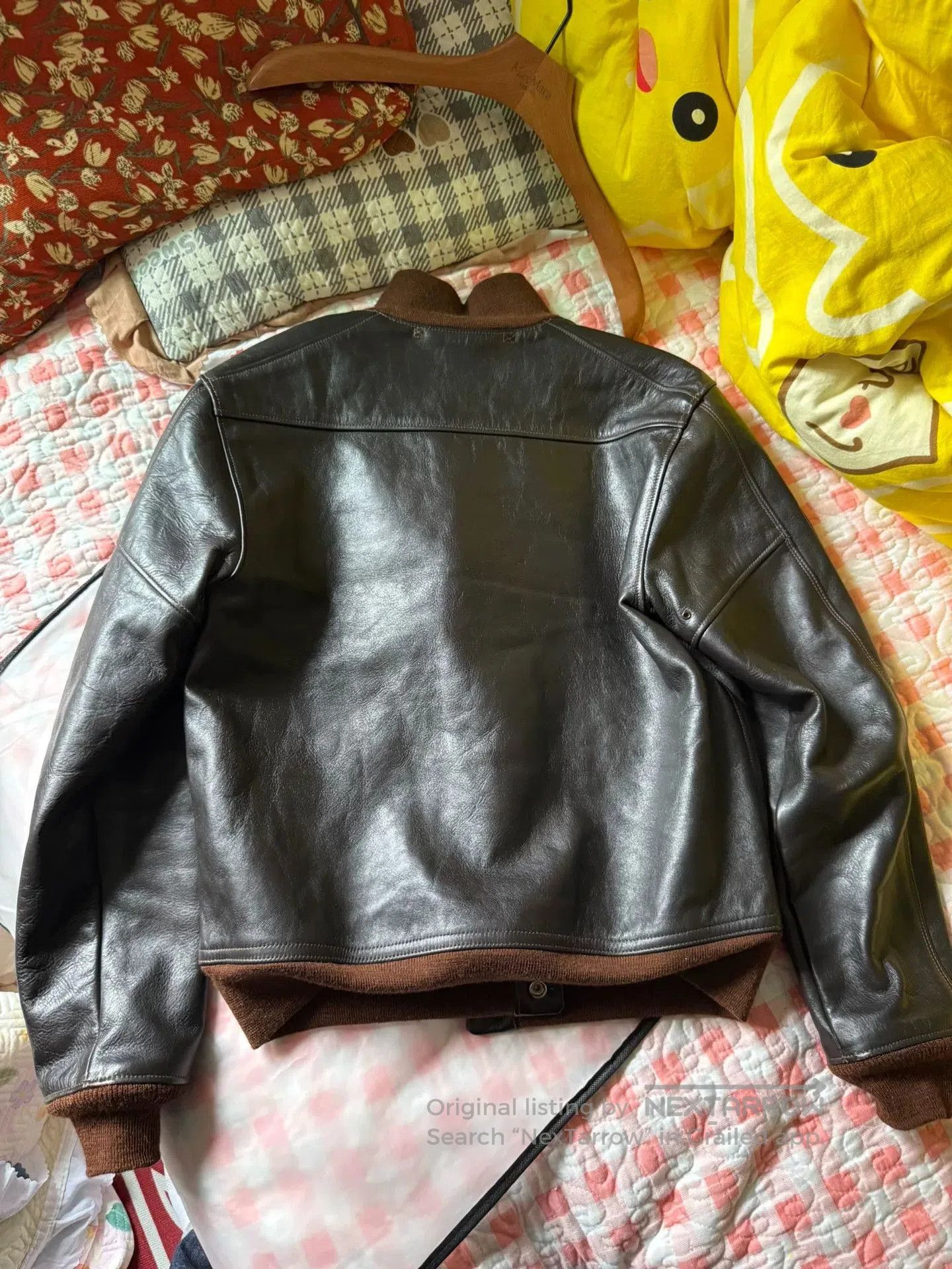 The Real McCoy's realmcCoy A-1 leather jacket in brown. Size US M / EU 48-50 / 2 - 5 Thumbnail
