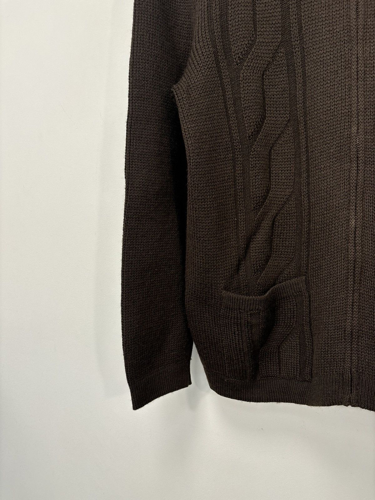 McGregor Vintage 70s McGregor Sportswear Brown Cable Knit Zip Sweater Size US M / EU 48-50 / 2 - 5 Thumbnail