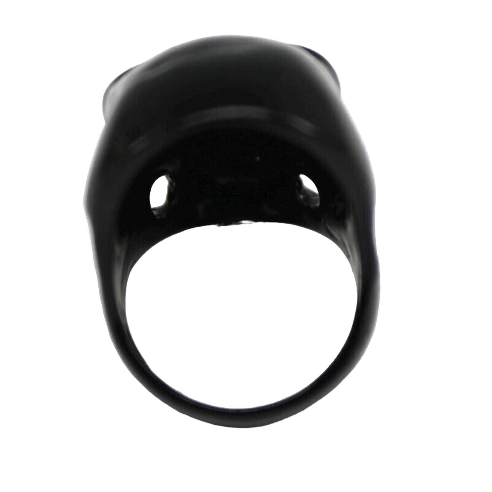 Other Black Skull Ring • Blood Red Eyes • Evil Grin •Sz 10 •1-1/2" Size ONE SIZE - 3 Thumbnail