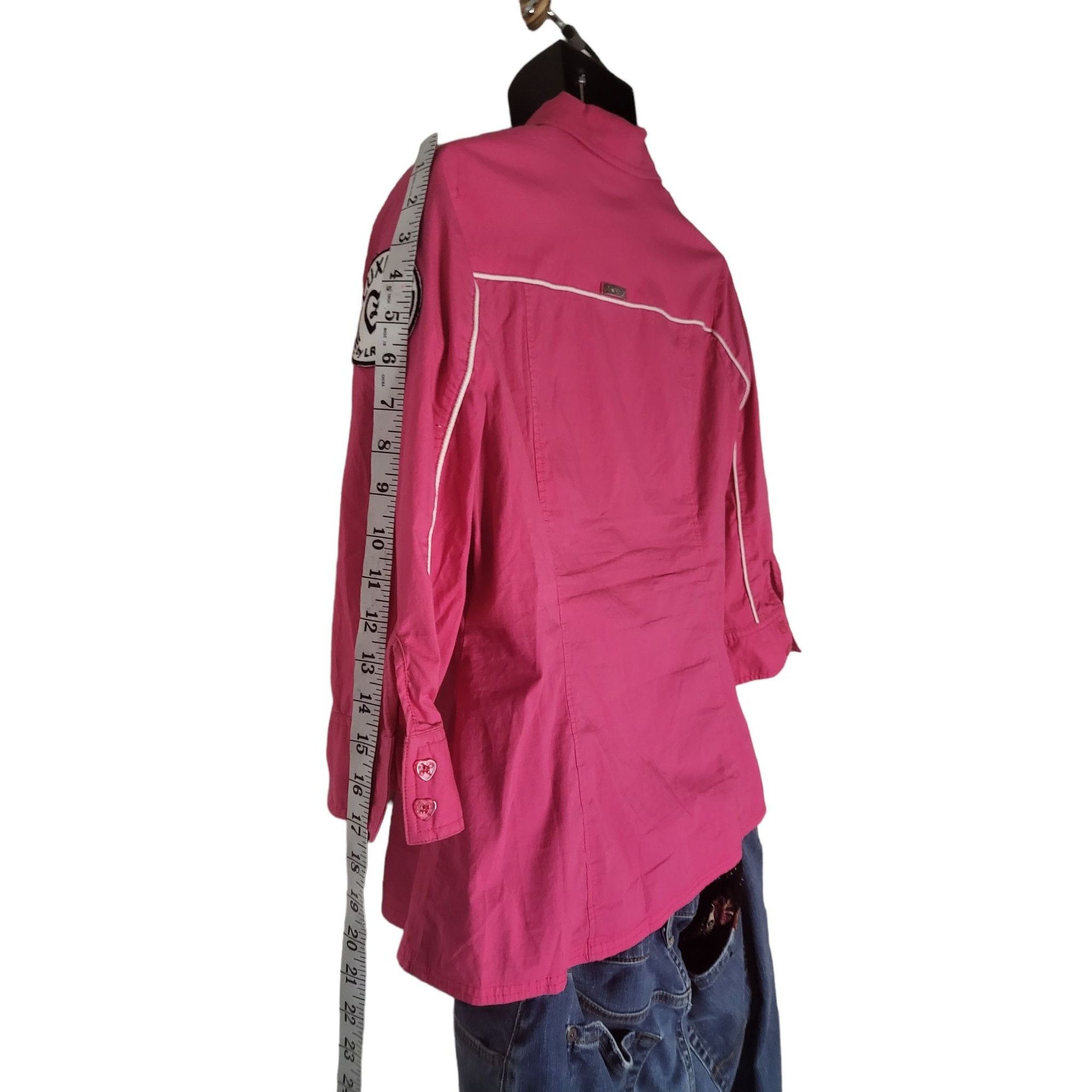 Luxire Luxirie Pink Button Down Shirt Women Sz XL Long Sleeve Colla Size XL / US 12-14 / IT 48-50 - 5 Thumbnail