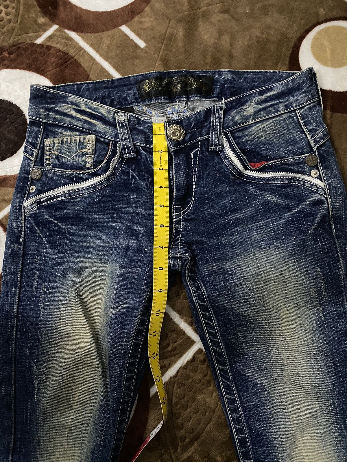 Hysteric Glamour Y2k Red Peppers skull studded ifsixwasnine bootcut jeans Size US 29 - 18 Thumbnail