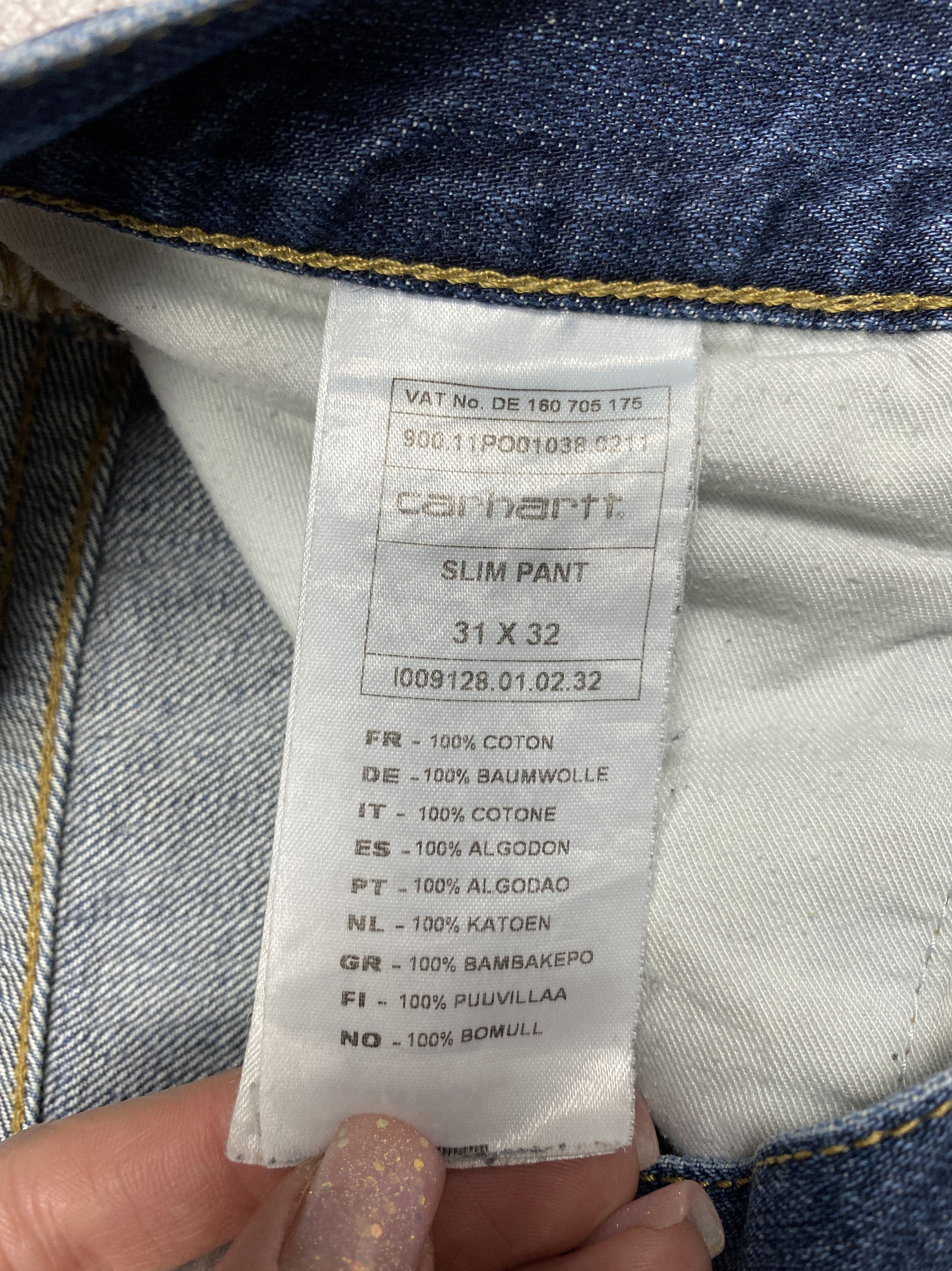 Carhartt × Vintage Carhartt Vintage Mens Slim Denim Pants Jeans Size US 31 - 7 Thumbnail