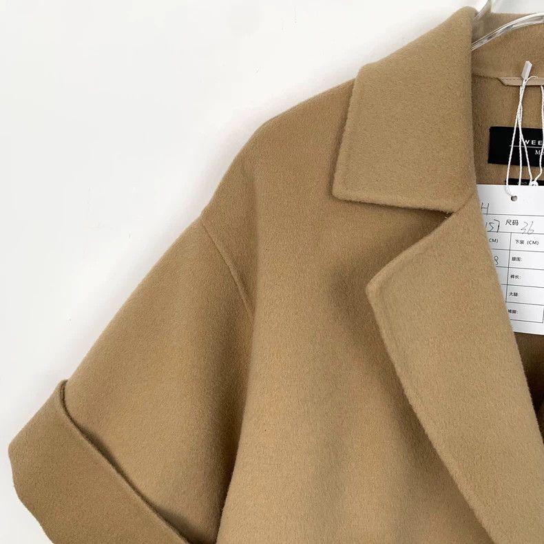 Max Mara Max Mara Brown sheepwool lapel double-breasted jacket coat Size XS / US 0-2 / IT 36-38 - 3 Thumbnail