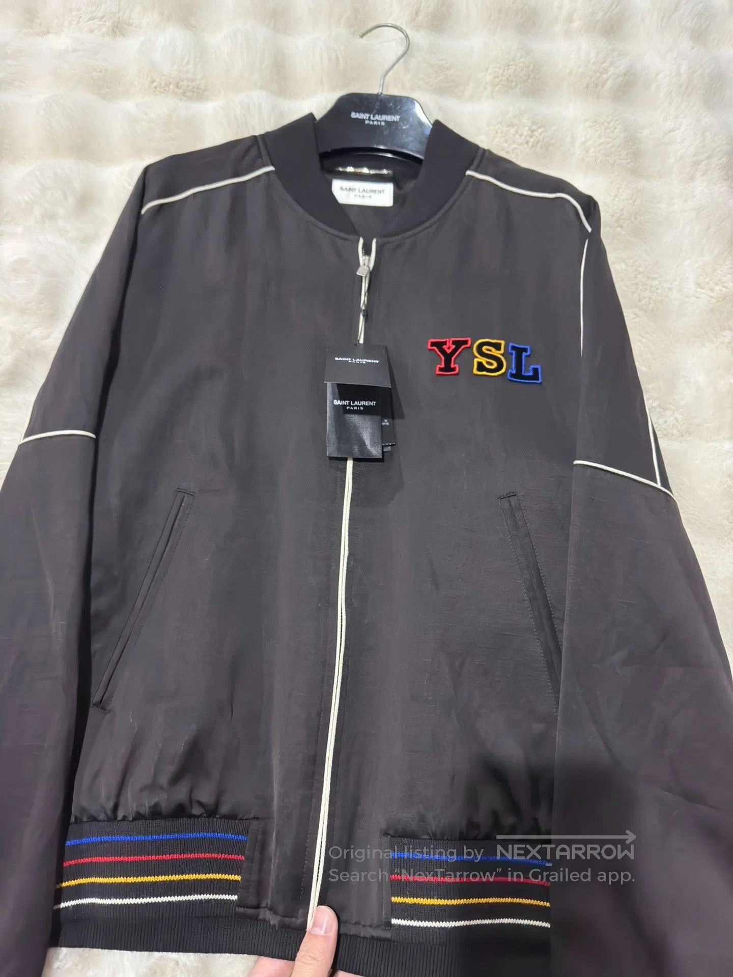 Saint Laurent Paris Saint Laurent Men's New Logo Baseball Jacket. Size US L / EU 52-54 / 3 - 5 Thumbnail