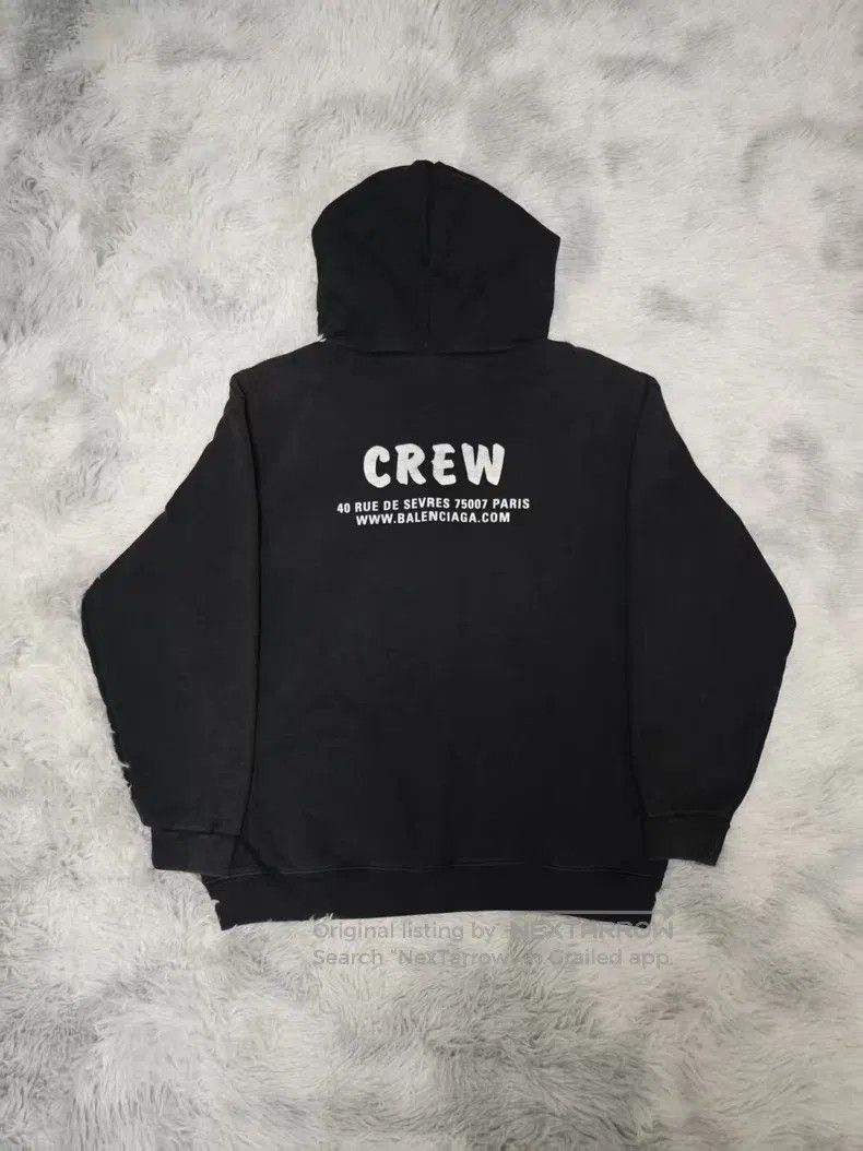 Balenciaga Balenciaga Solid Color Logo Printed Pullover Hoodie Size US M / EU 48-50 / 2 - 2 Thumbnail