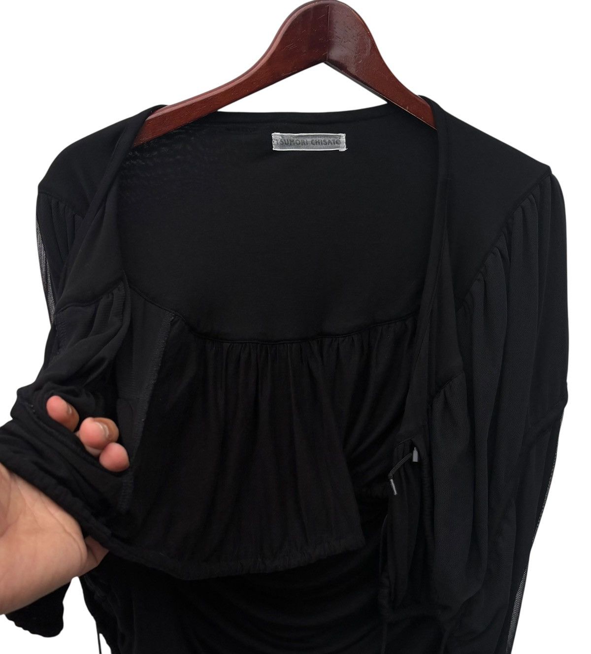 Tsumori Chisato Tsumori Chisato Black Top Rayon Miyake Blouse Size M / US 6-8 / IT 42-44 - 5 Thumbnail