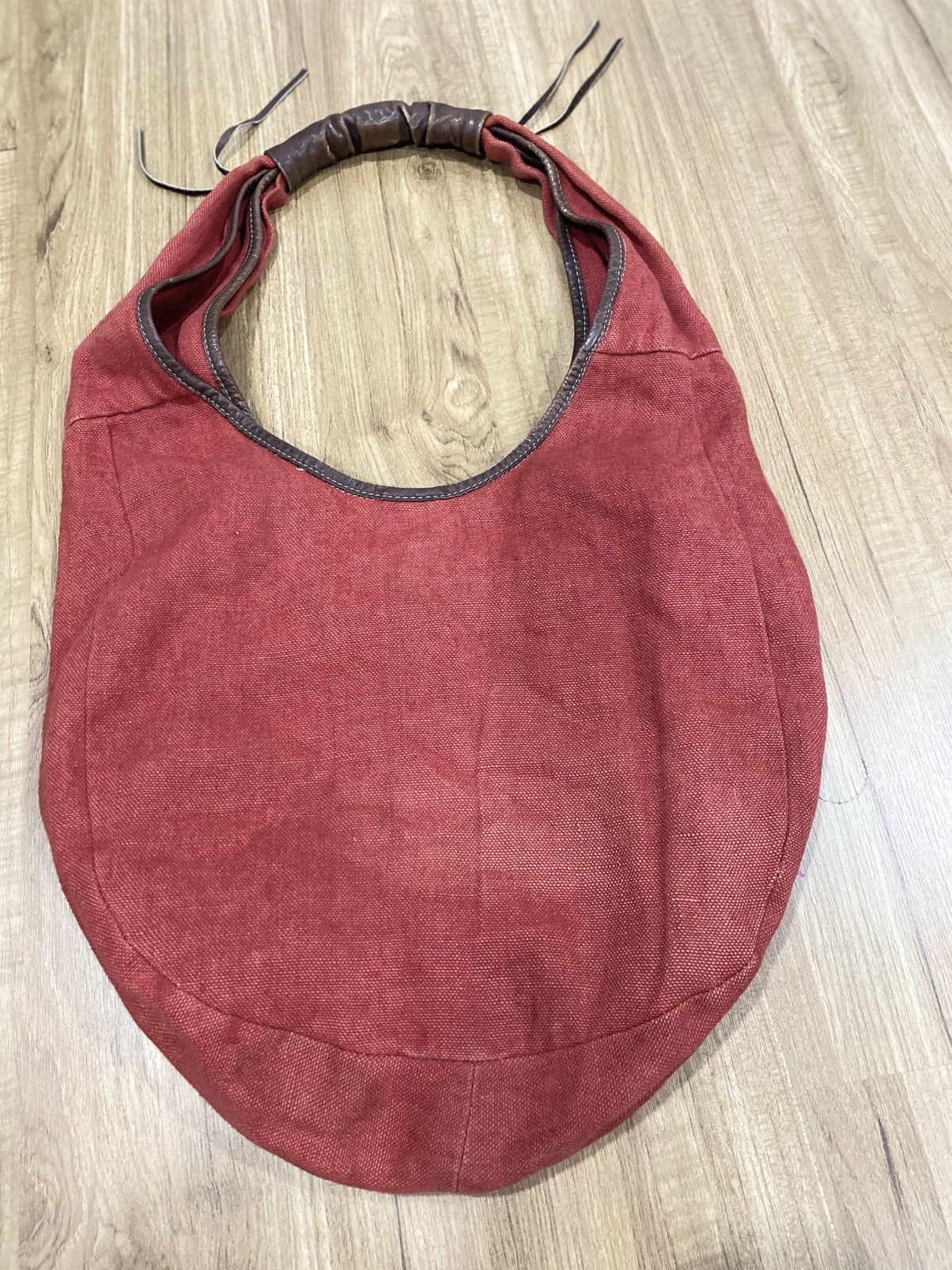 Vintage RARE ALCHIMIA ITALY CANVAS LEATHER CRAFTS HANDMADE SLING BAG Size ONE SIZE - 4 Thumbnail
