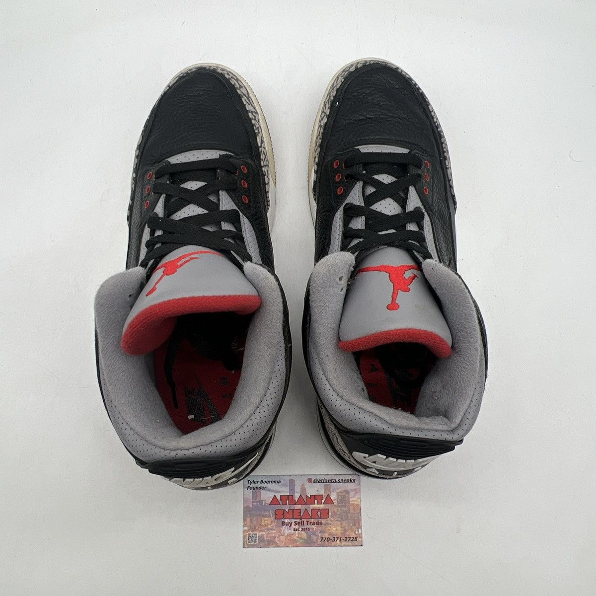 Jordan Brand Air Jordan 3 black cement Size US 13 / EU 46 - 6 Thumbnail