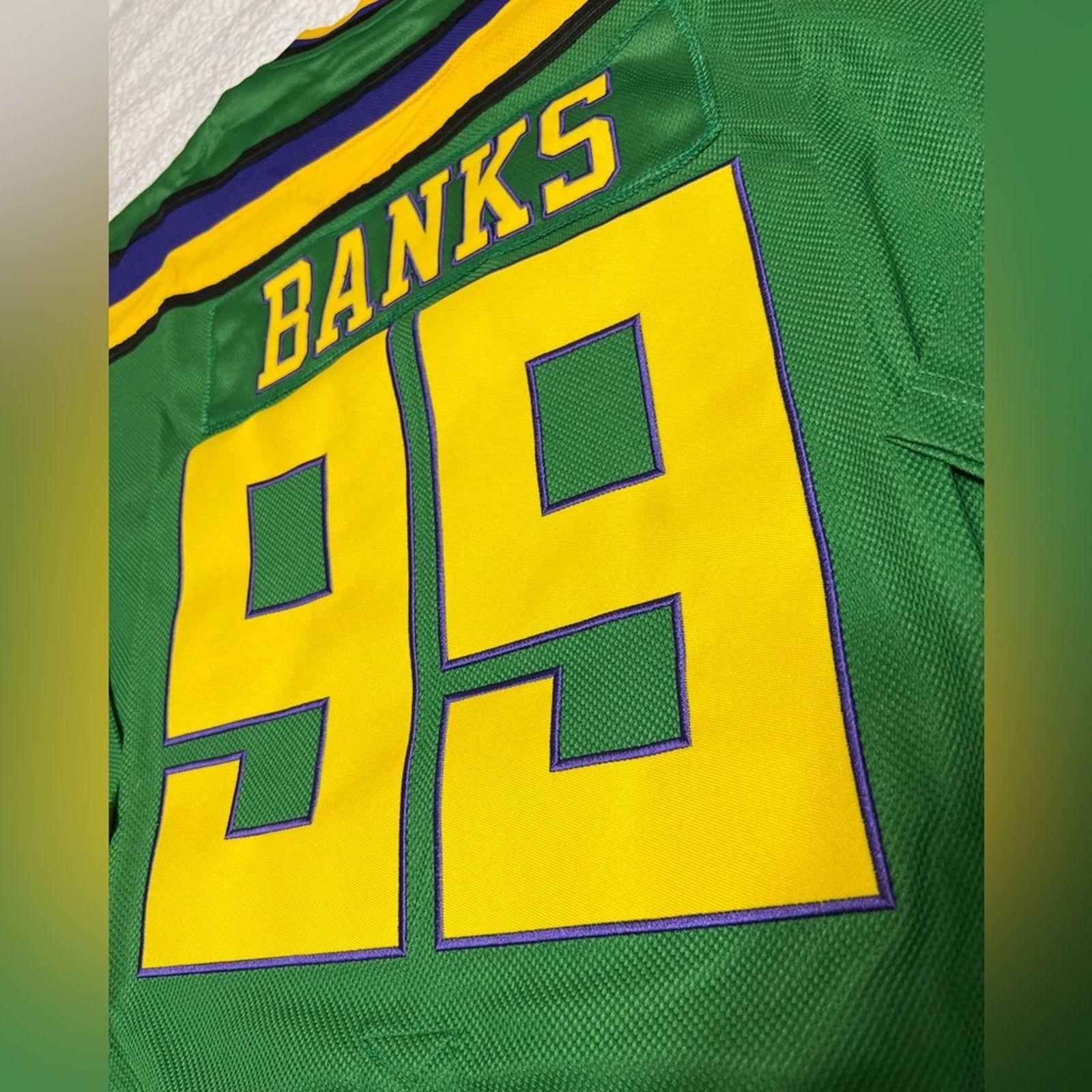 Other BRAND NEW Adam Banks Mighty Ducks Hockey Jersey Fight Strap Size US XXL / EU 58 / 5 - 7 Thumbnail