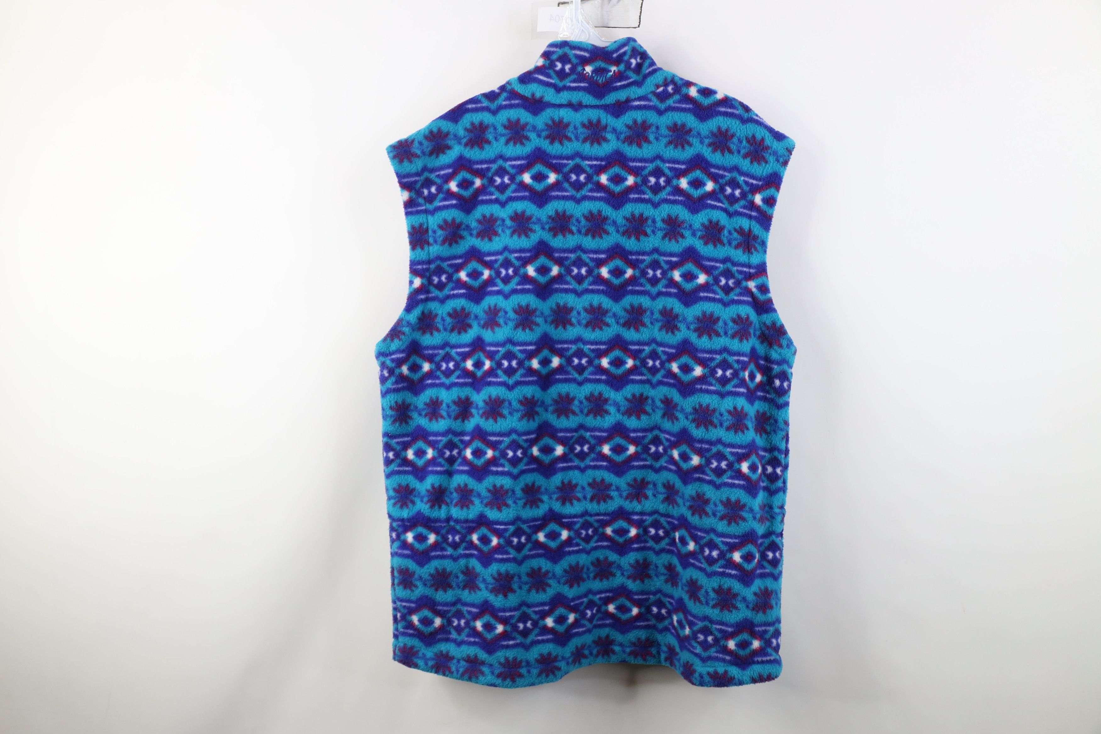 Vintage Vintage 90s Streetwear Fair Isle Fleece Vest Jacket USA Size XL / US 12-14 / IT 48-50 - 10 Thumbnail