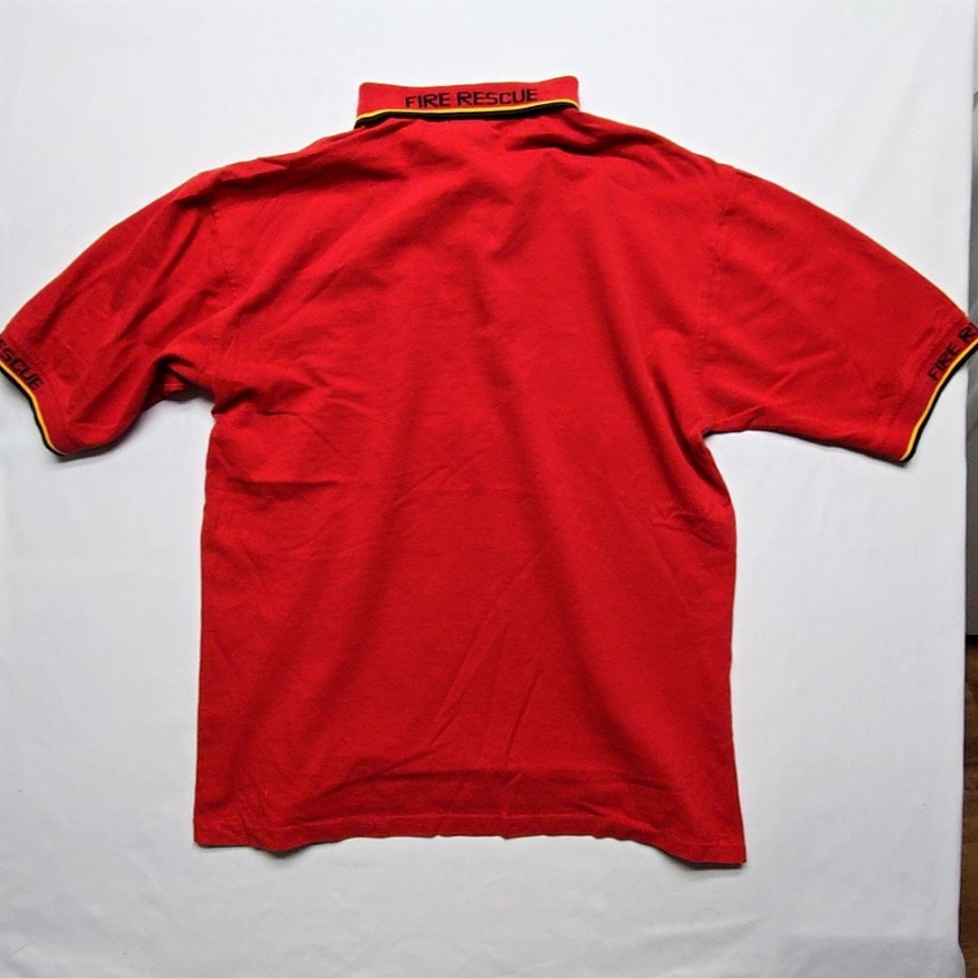 Vintage Vintage Fire Rescue Polo Fire Chief Embroidery XL Red 90s Size US XL / EU 56 / 4 - 7 Thumbnail