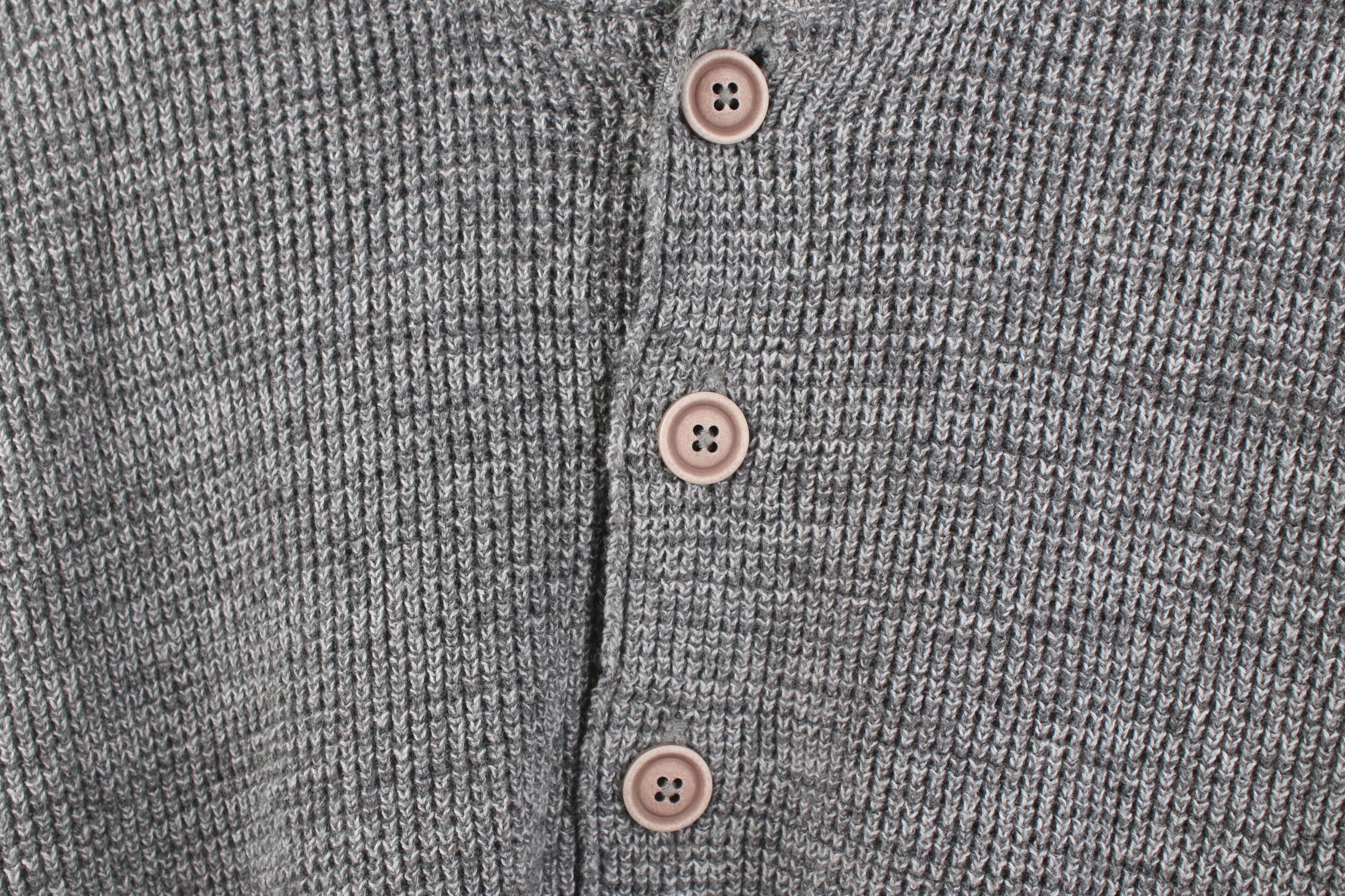 Vintage Vintage 90s Y2K Streetwear Ribbed Knit Henley Sweater Gray Size US XL / EU 56 / 4 - 4 Thumbnail
