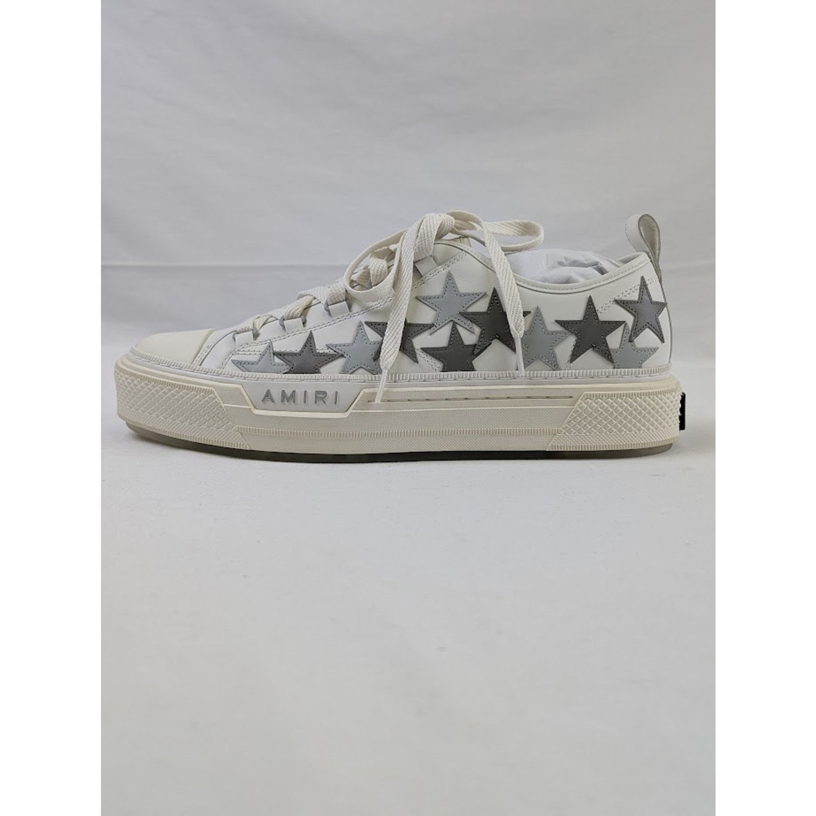 Amiri o1rshd1 Stars Court Low-Top Sneakers in White/Grey Size US 14 / EU 47 - 1 Thumbnail