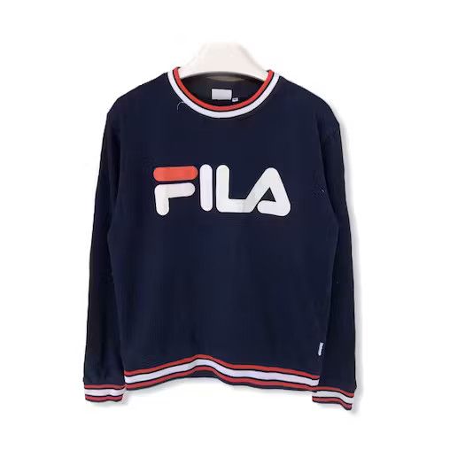 image of Vintage Fila Spell Out Sweatshirt, Men's (Size Small)