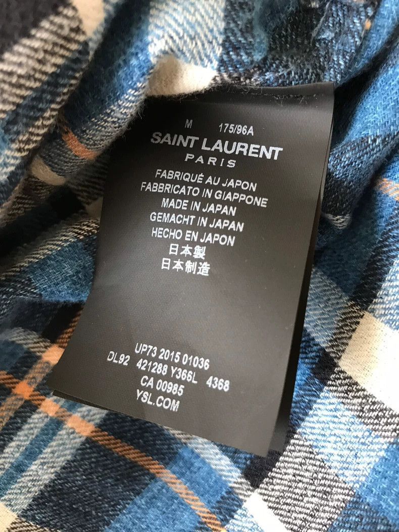 Saint Laurent Paris Saint Laurent Paris Saint Laurent Paris 15AW checkered shi Size US M / EU 48-50 / 2 - 4 Thumbnail
