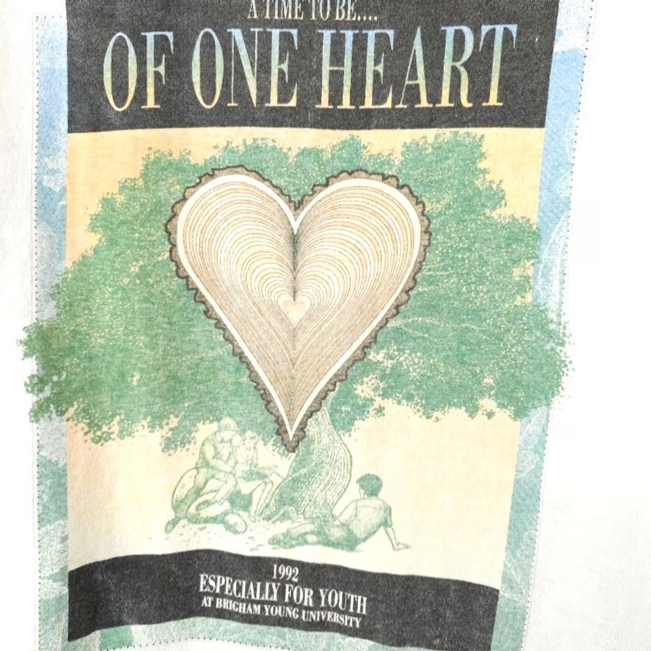 Fruit Of The Loom VINTAGE Brigham Young University T Shirt Mens XL White 90s 1992 Made In USA Size US XL / EU 56 / 4 - 5 Thumbnail