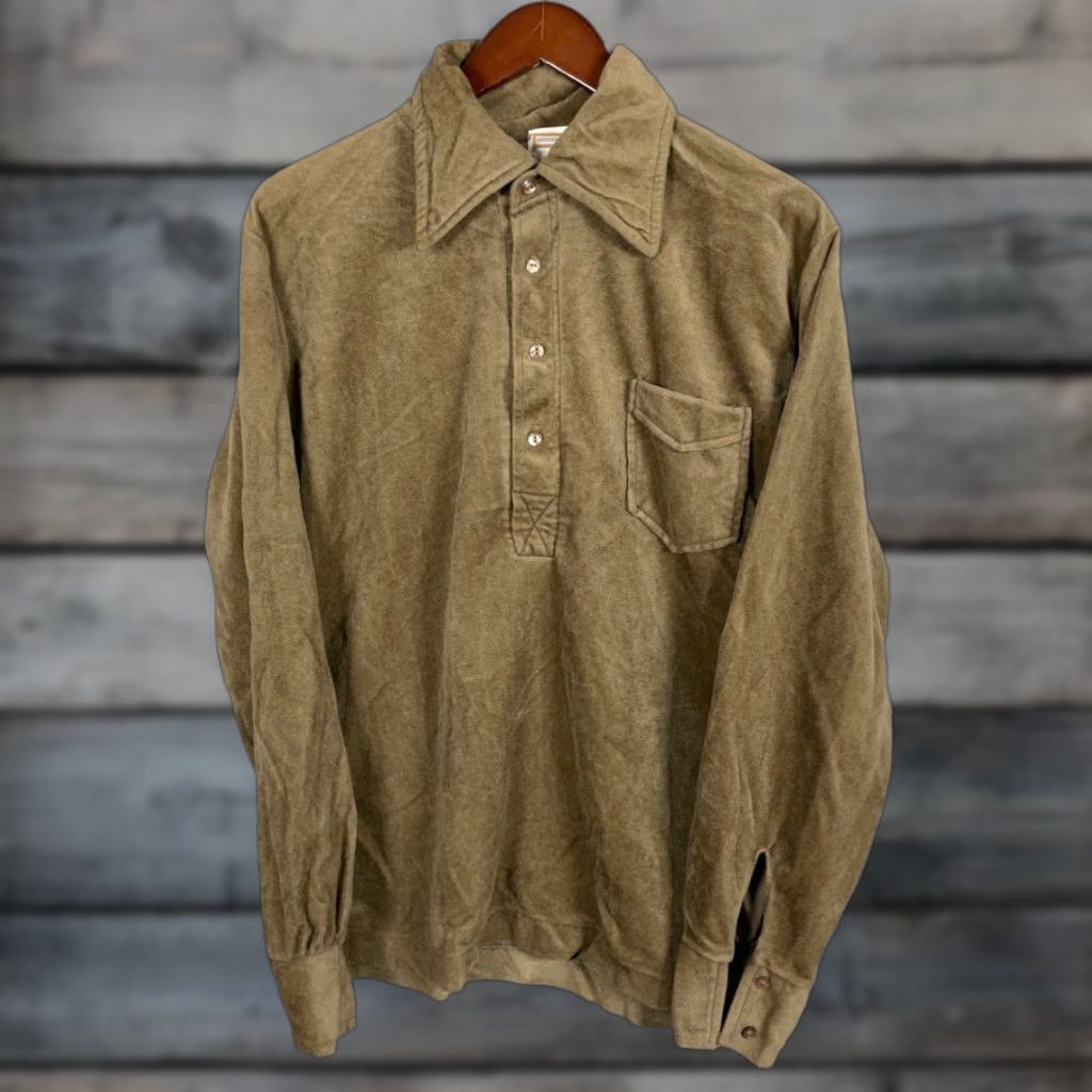 Vintage VINTAGE Drummond Men's Polo Shirt Long Sleeve Adult Large Brown Green 80s Retro Mod Casual Size US L / EU 52-54 / 3 - 1 Thumbnail