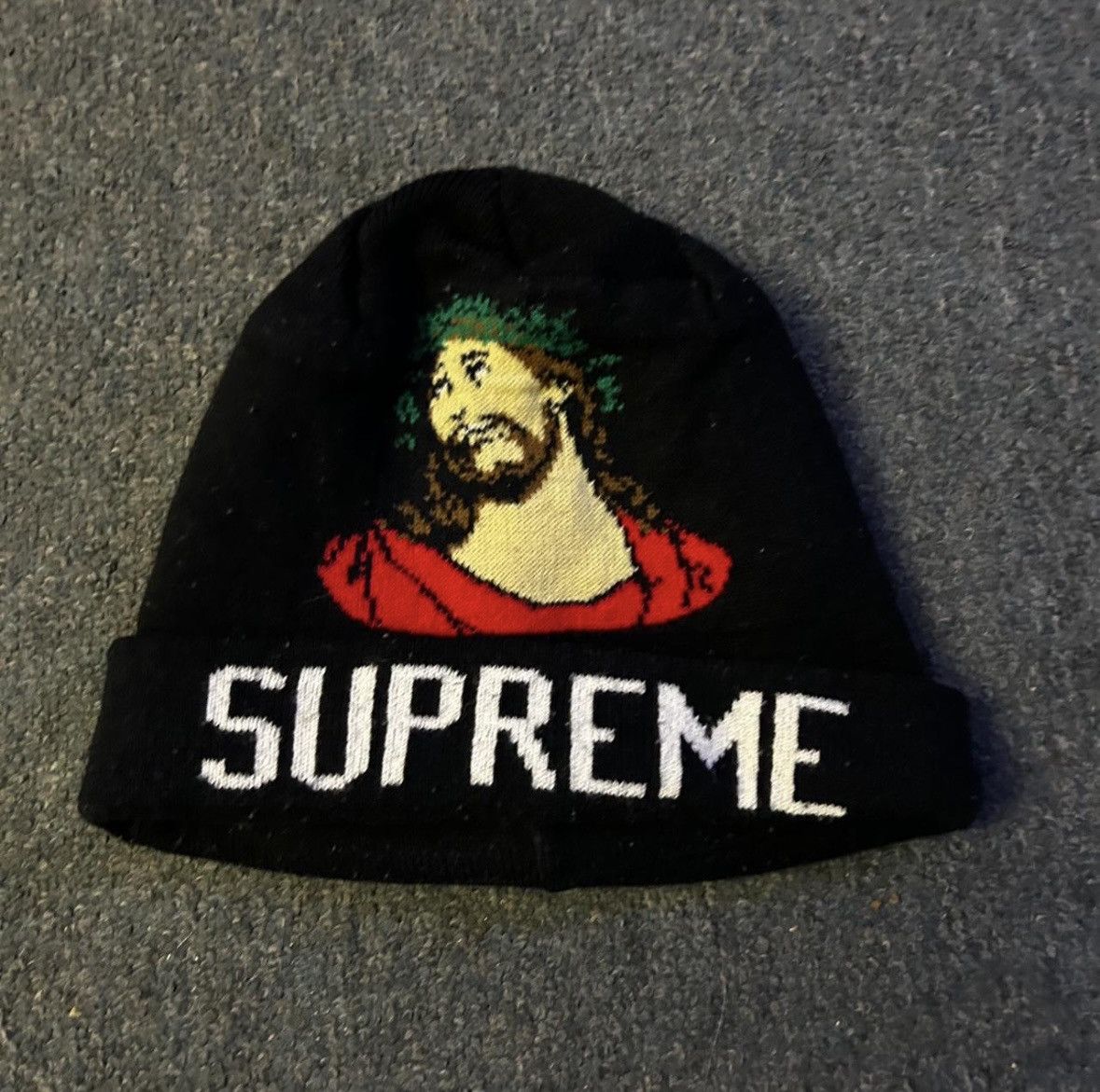 Pre-owned Supreme Inri Jesus Beanie