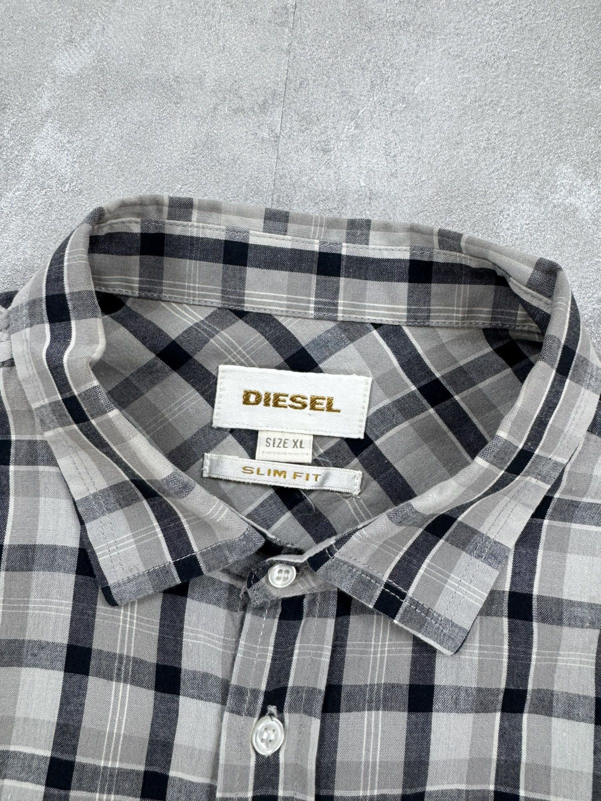 Diesel Mens plaid shirt Diesel slim fit long sleeve size XL Size US XL / EU 56 / 4 - 2 Thumbnail