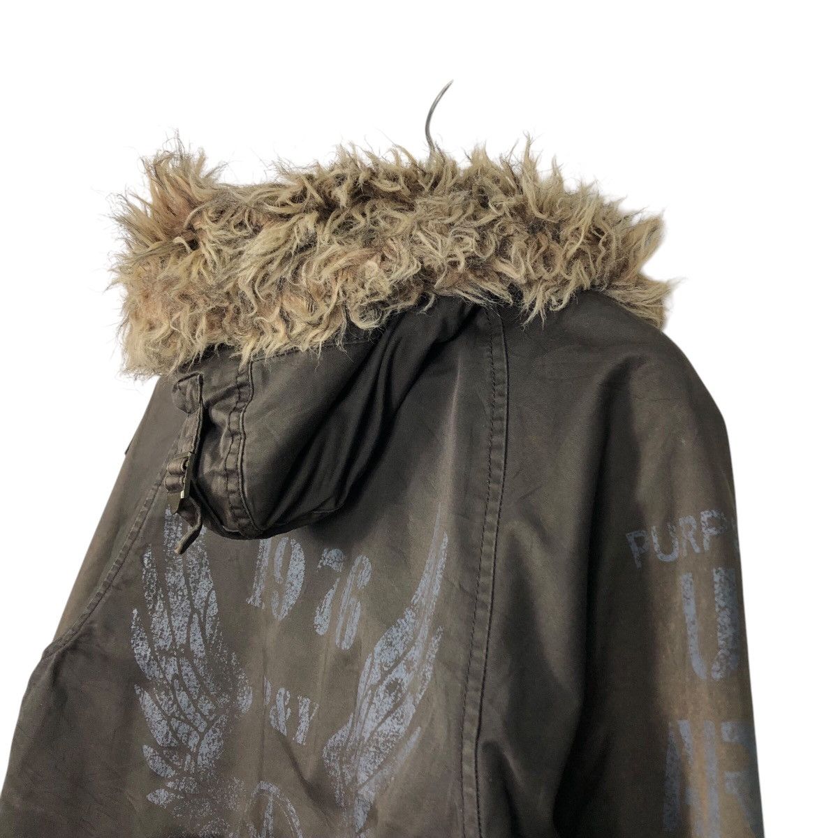 Japanese Brand 📌Purple & Yellow Parka Jacket Fur Hoodie Big Logo Size US S / EU 44-46 / 1 - 11 Thumbnail