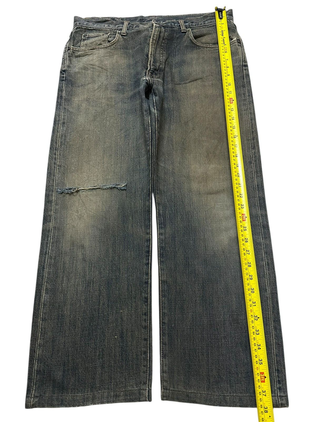 Japanese Brand Vintage Japanes Brand Mud Wash Faded Distressed Baggy Jeans Size US 34 / EU 50 - 11 Thumbnail