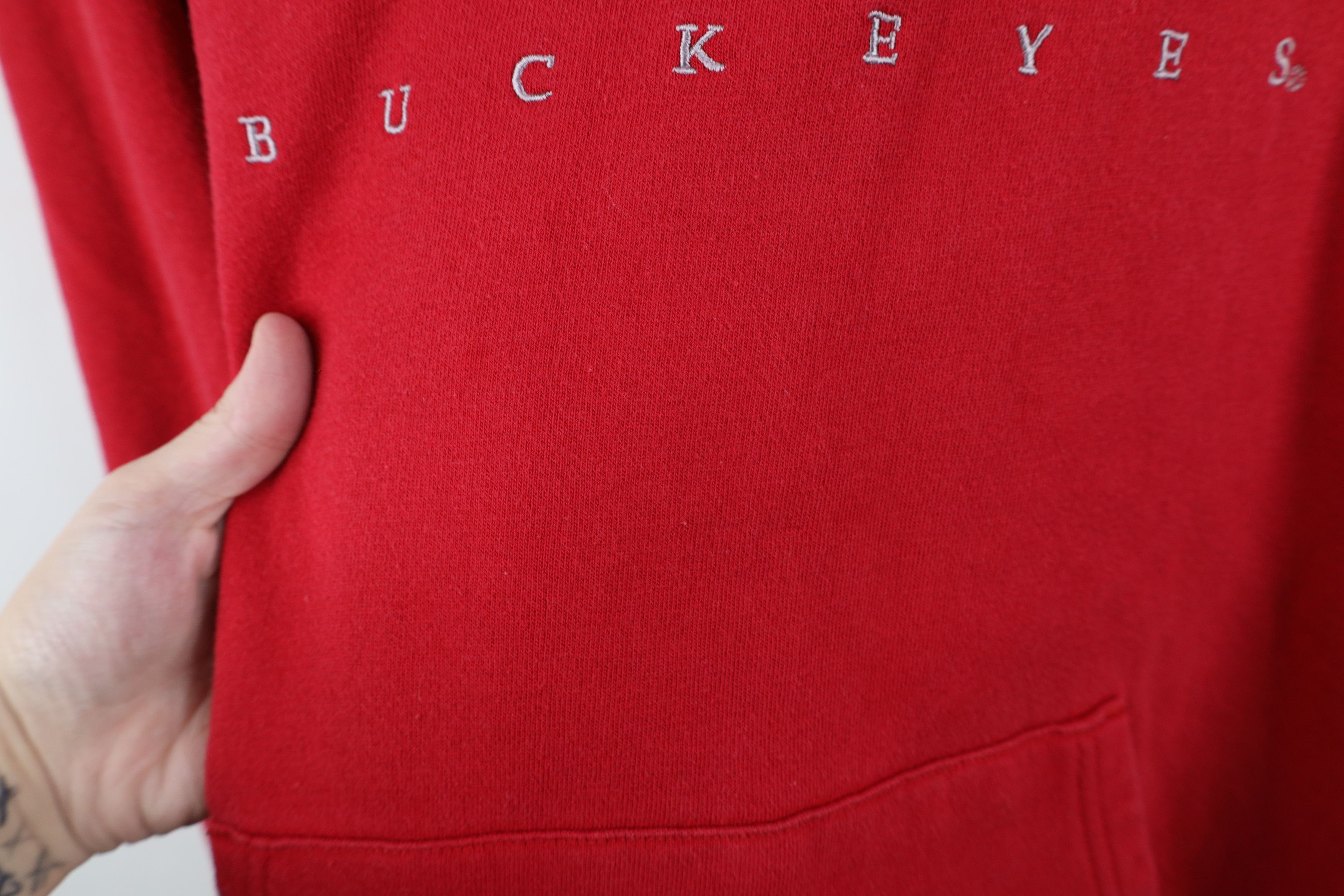 Vintage Vintage 90s Ohio State University Hoodie Sweatshirt Red Size US XXL / EU 58 / 5 - 6 Thumbnail
