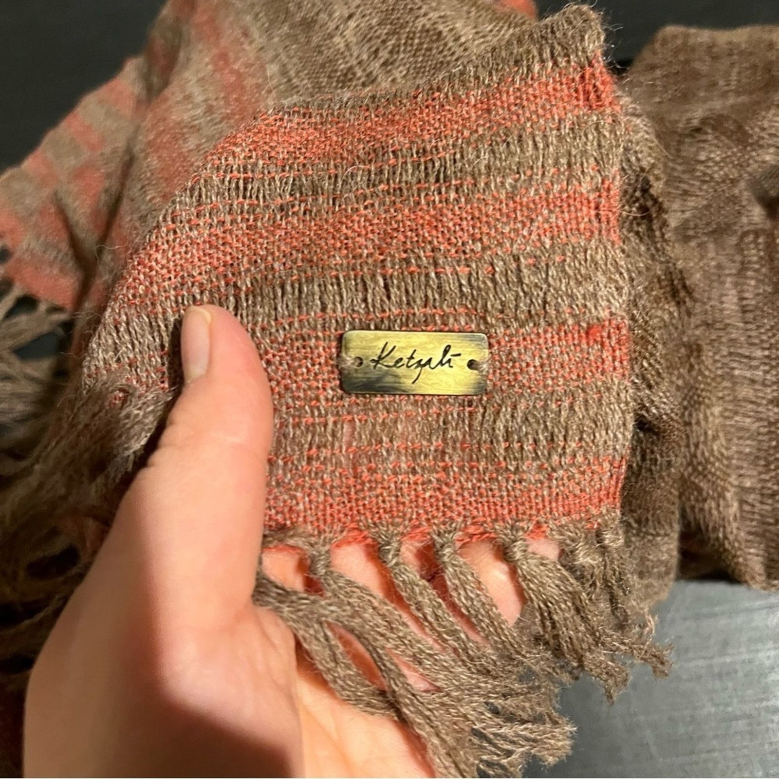 Other Living Threads NWT Ketzah Handmade Boho Scarf Wrap 20x80 Size ONE SIZE - 9 Thumbnail