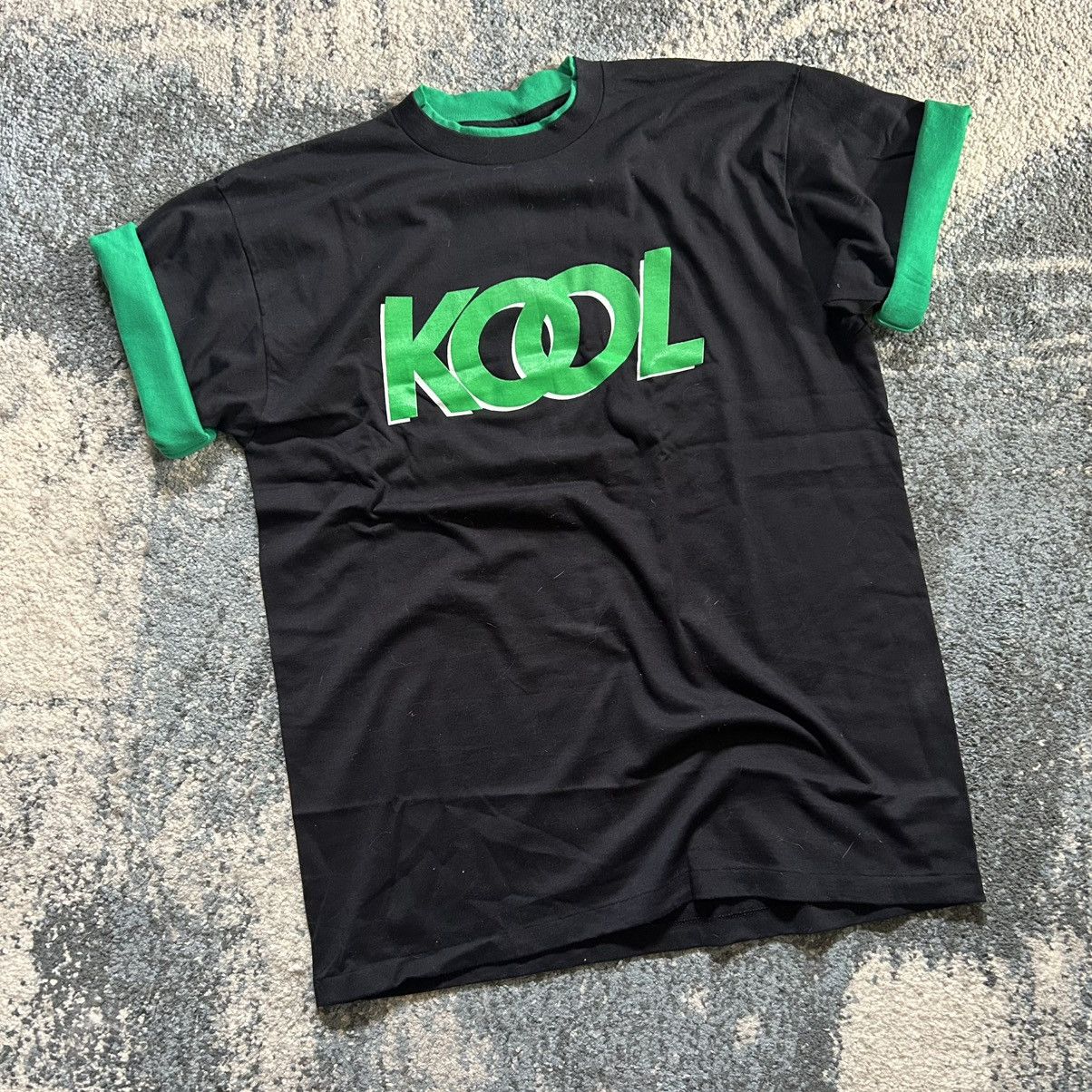 Vintage KOOL CiGARETTES HEAVYWEiGHT DOUBLE LAYER TEE BLACK EVERGREEN Size US L / EU 52-54 / 3 - 3 Thumbnail