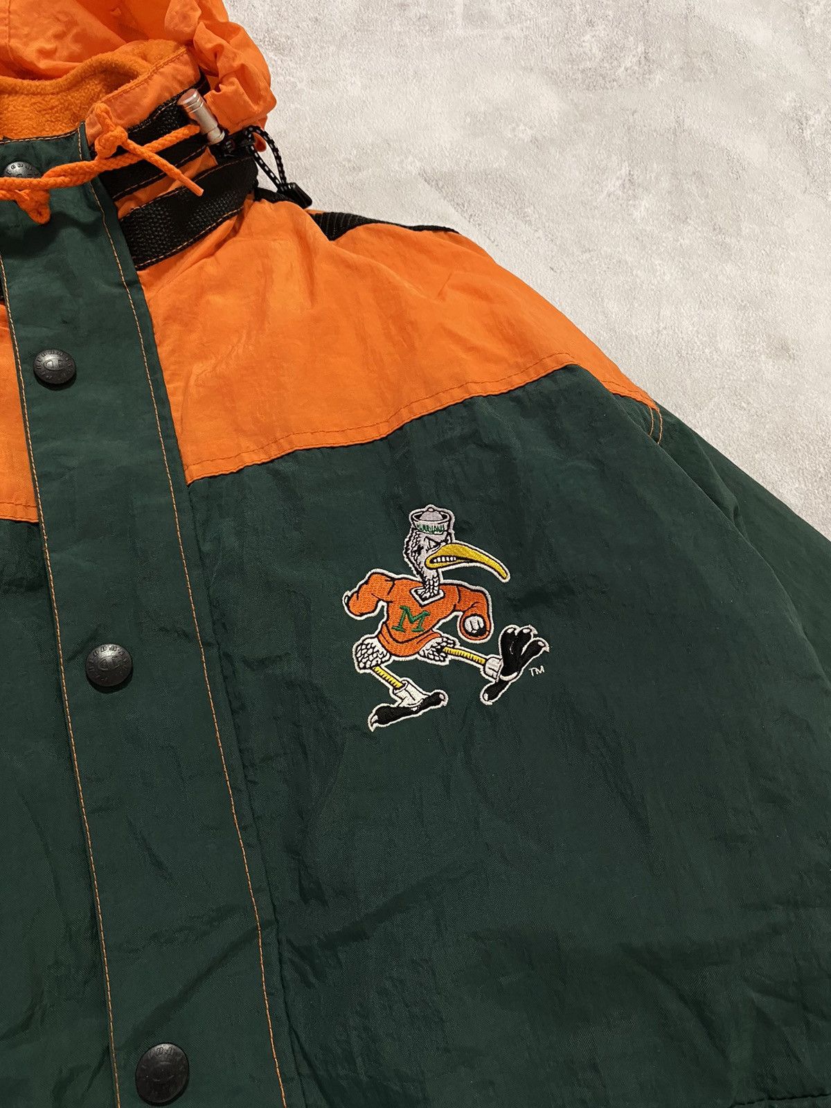 Champion 🏈 Vintage 90s Jacket Champion MIAMI Back Logo Big Dolphins Size US M / EU 48-50 / 2 - 5 Thumbnail