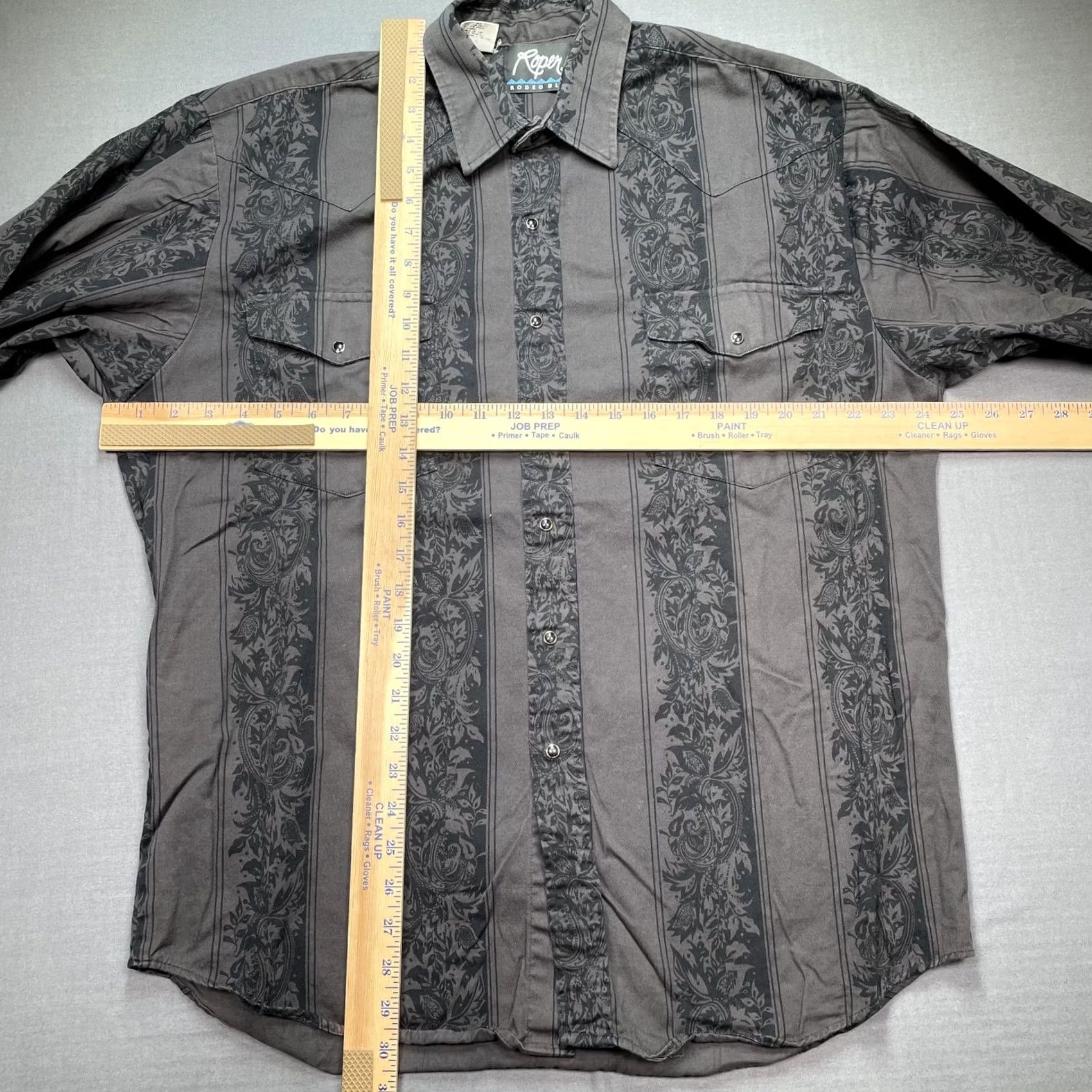 Roper Roper Rodeo Blue Shirt Mens Large Gray Western Stripe Long Sleeve Snap Size US L / EU 52-54 / 3 - 4 Thumbnail