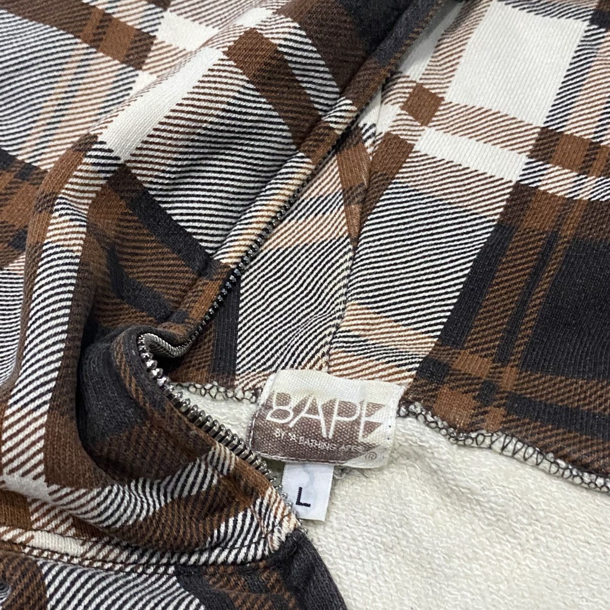 Bape Bape Brown Check Hoodie Size US L / EU 52-54 / 3 - 2 Thumbnail