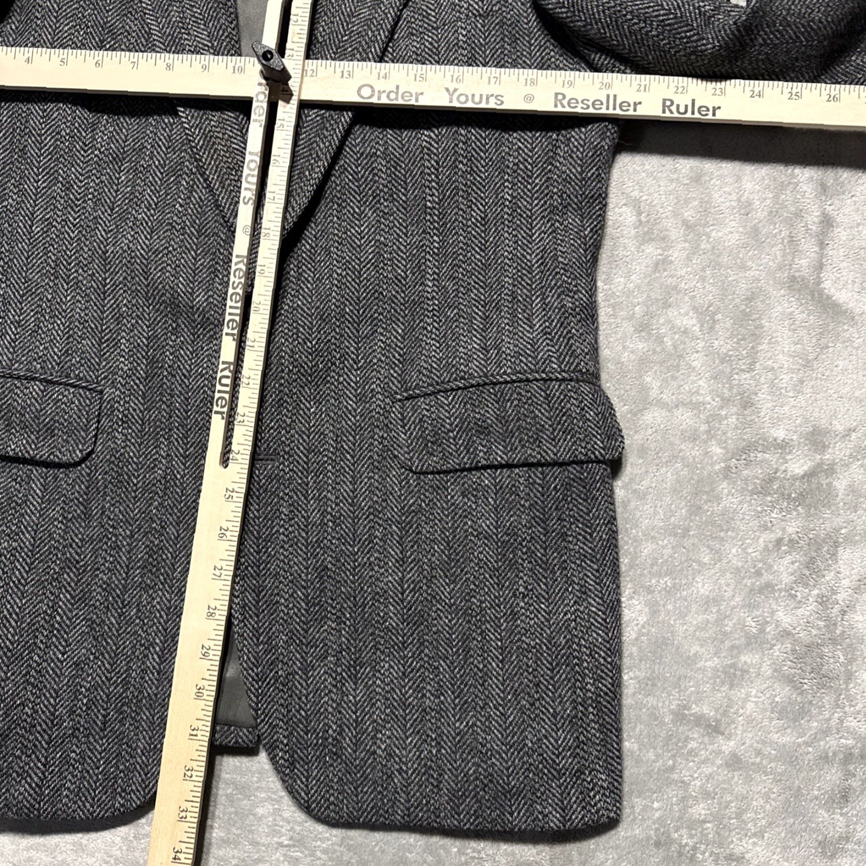 Harris Tweed VINTAGE Harris Tweed Sport Coat Men 40 Long Herringbone Blazer Wool Jacket Size 40R - 5 Thumbnail