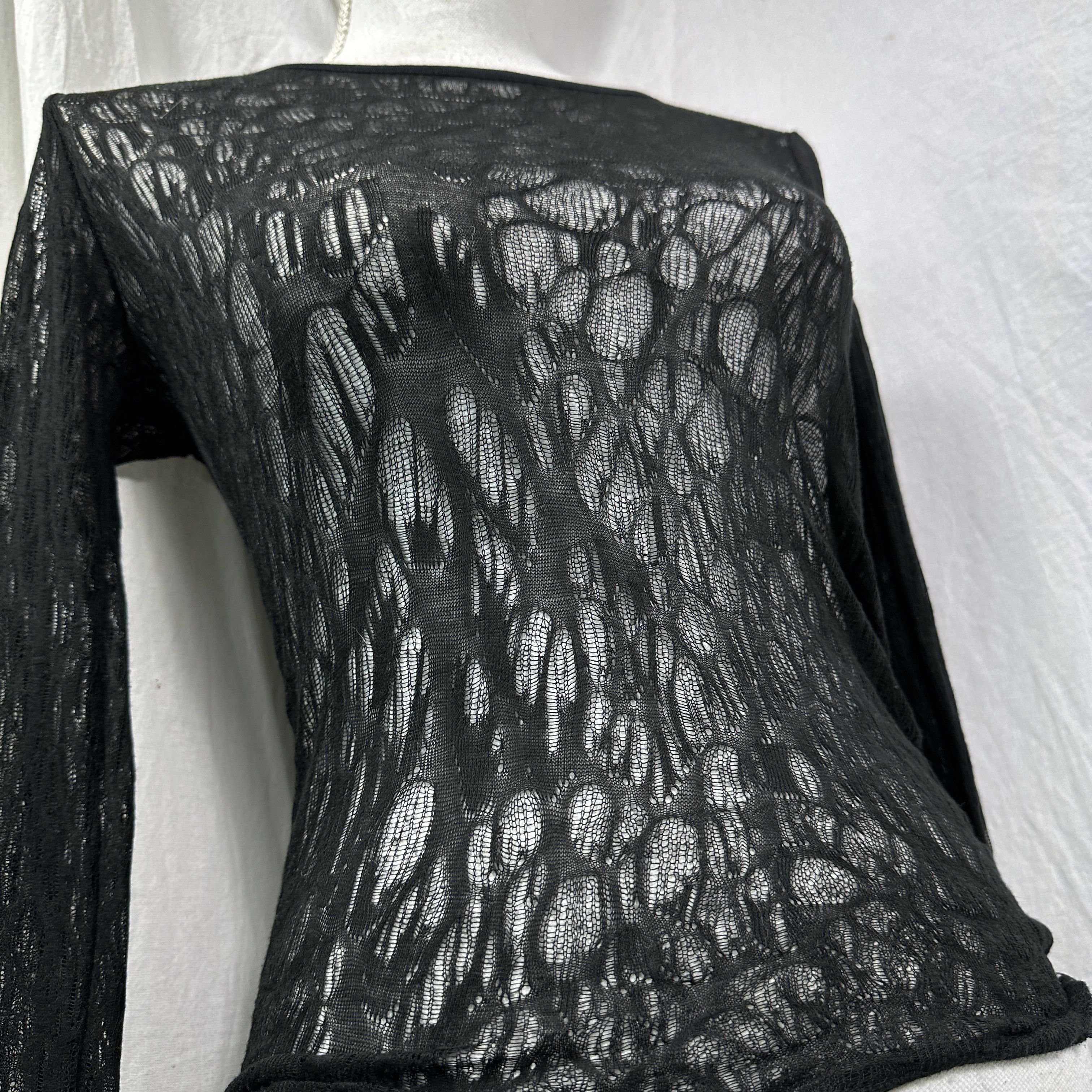 Vintage Vintage Avant Garde Grunge Sheer Spider Web Top 00s Size S / US 4 / IT 40 - 6 Thumbnail